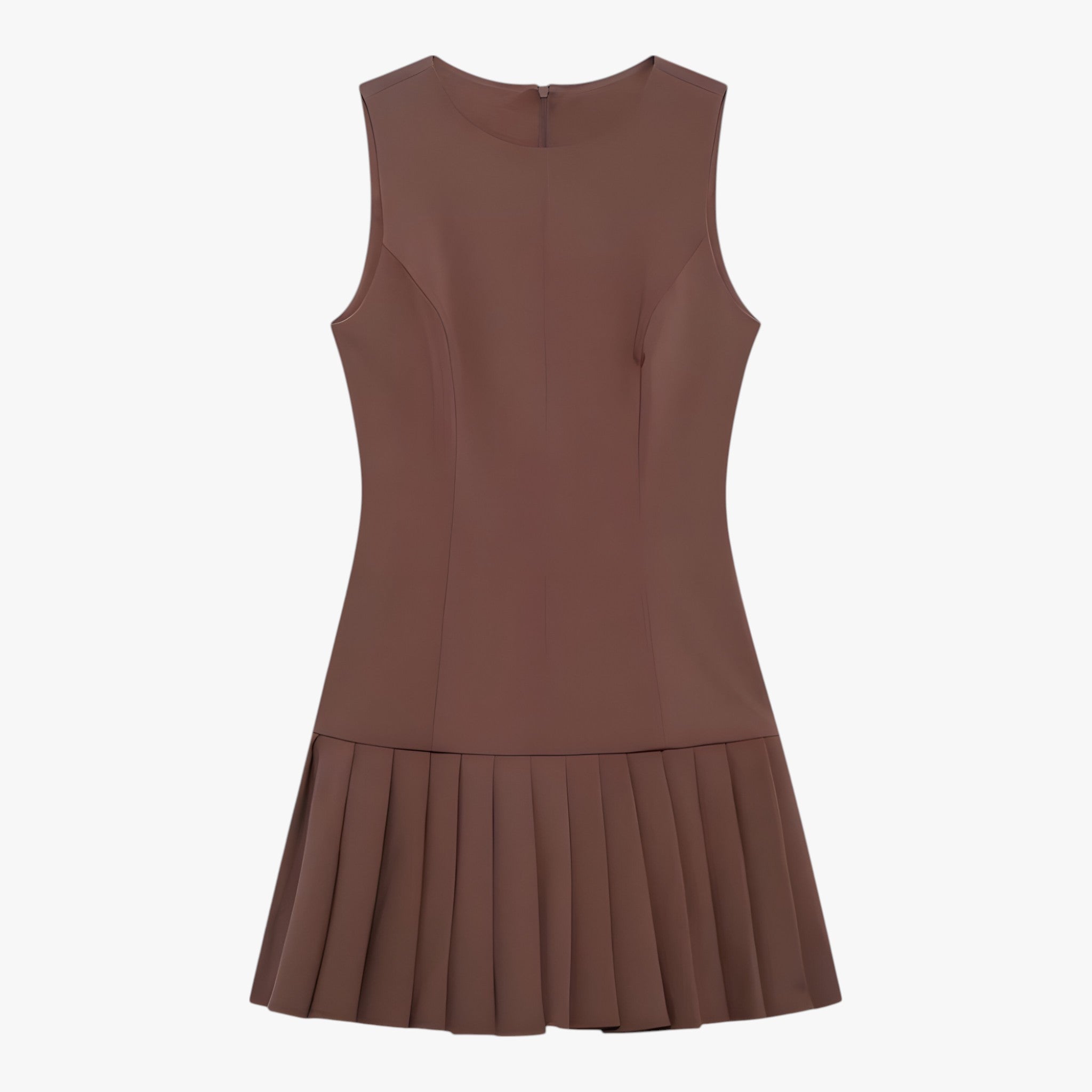 Lena | Mini kjole - Klassisk og feminin - Brun - women's fashion - {{ product_tags }