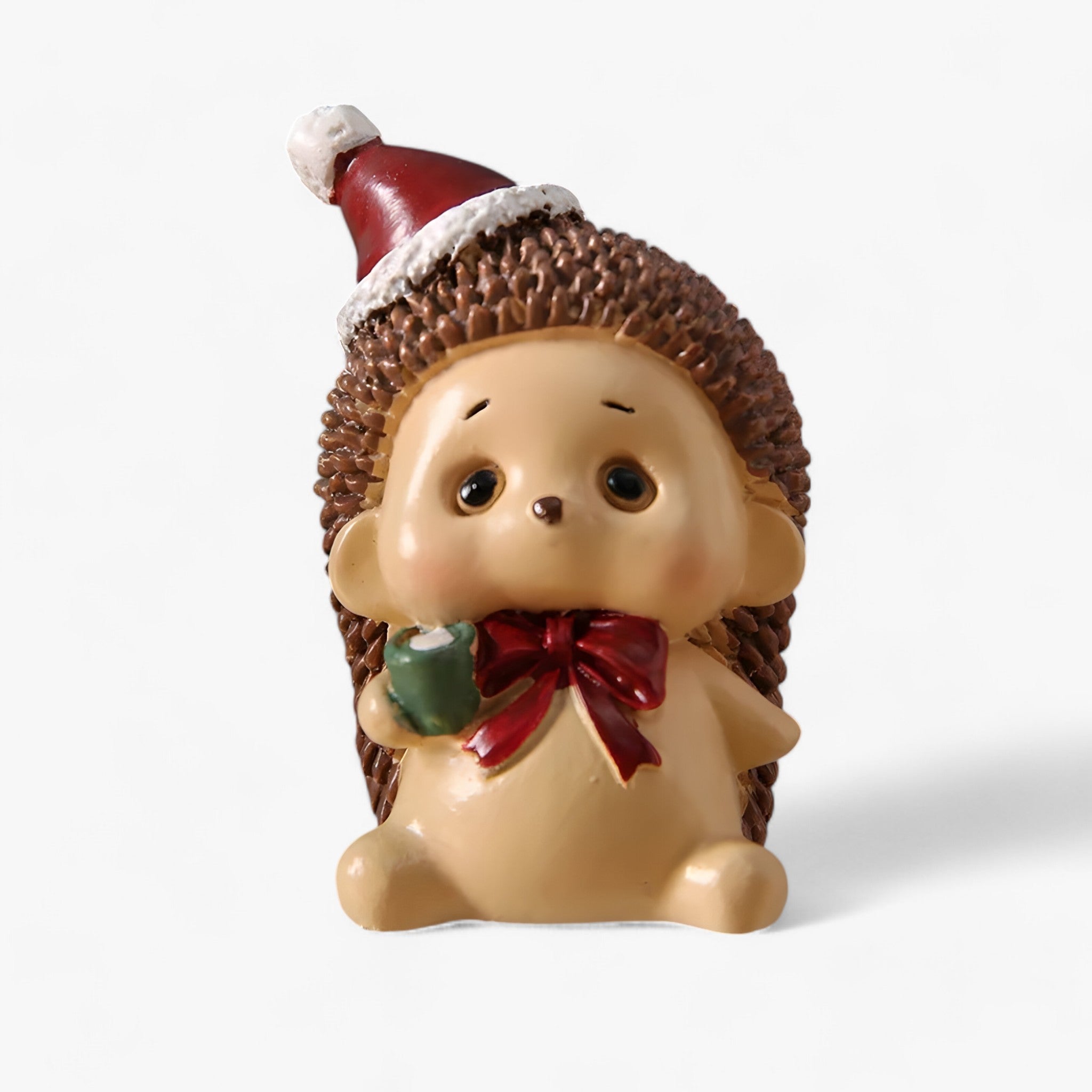 Kerstgeist | Mikro Landskab Juldekorationer - Tilføj et sødt præg til dit skrivebord og bil - Pindsvin - christmas - {{ product_tags }