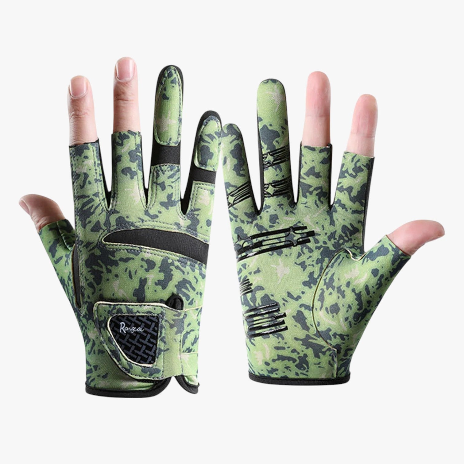 Killian | Sommerfiskehandsker med antiskrid 3-prints - Militærgrøn - Killian | Sommerfiskehandsker med antiskrid 3-prints - €25 - {{ product_tags }