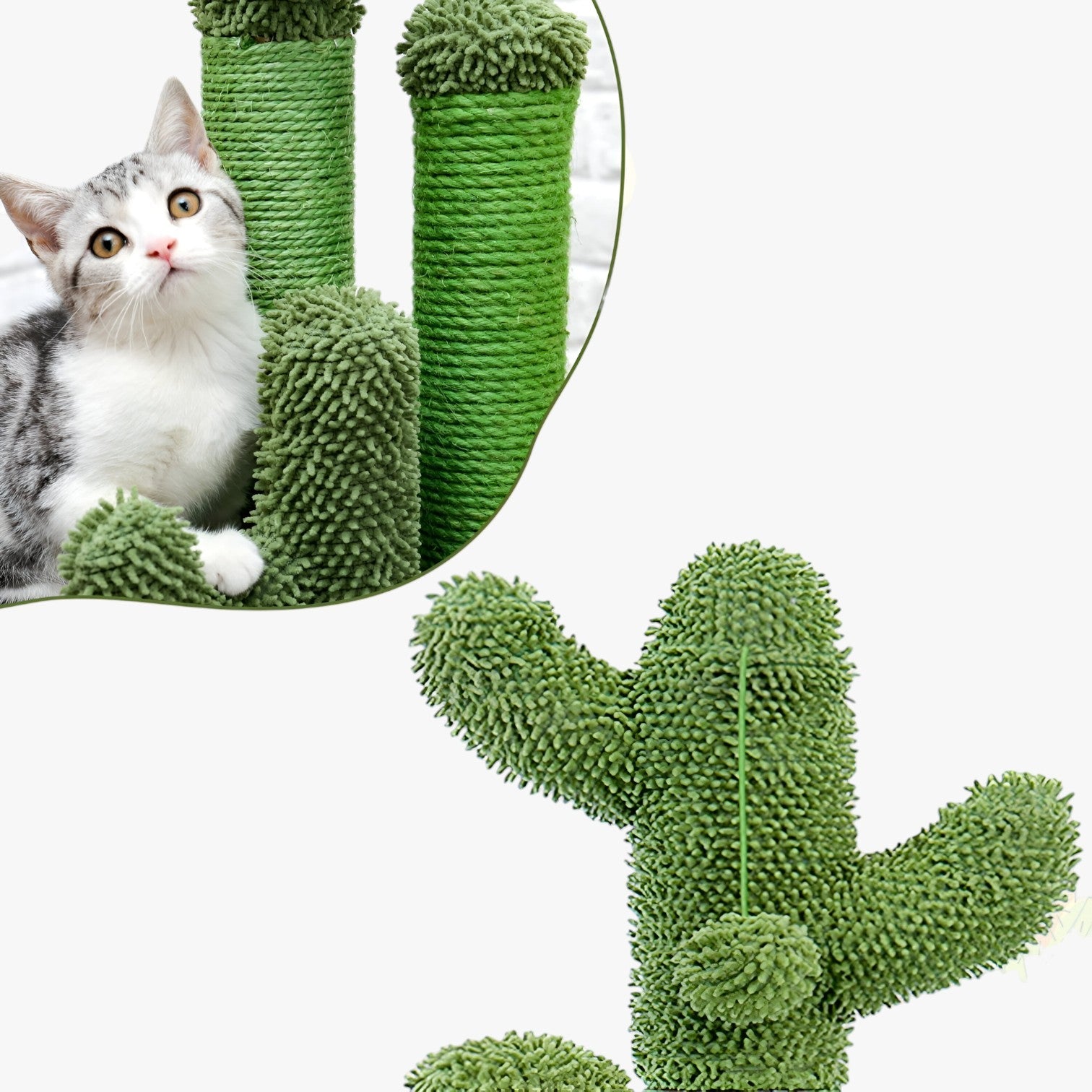 Mitzy | Kaktus Scratch Fun Interaktiv Kradsebræt med 3 Pæle og Hängende Bold - - other - {{ product_tags }