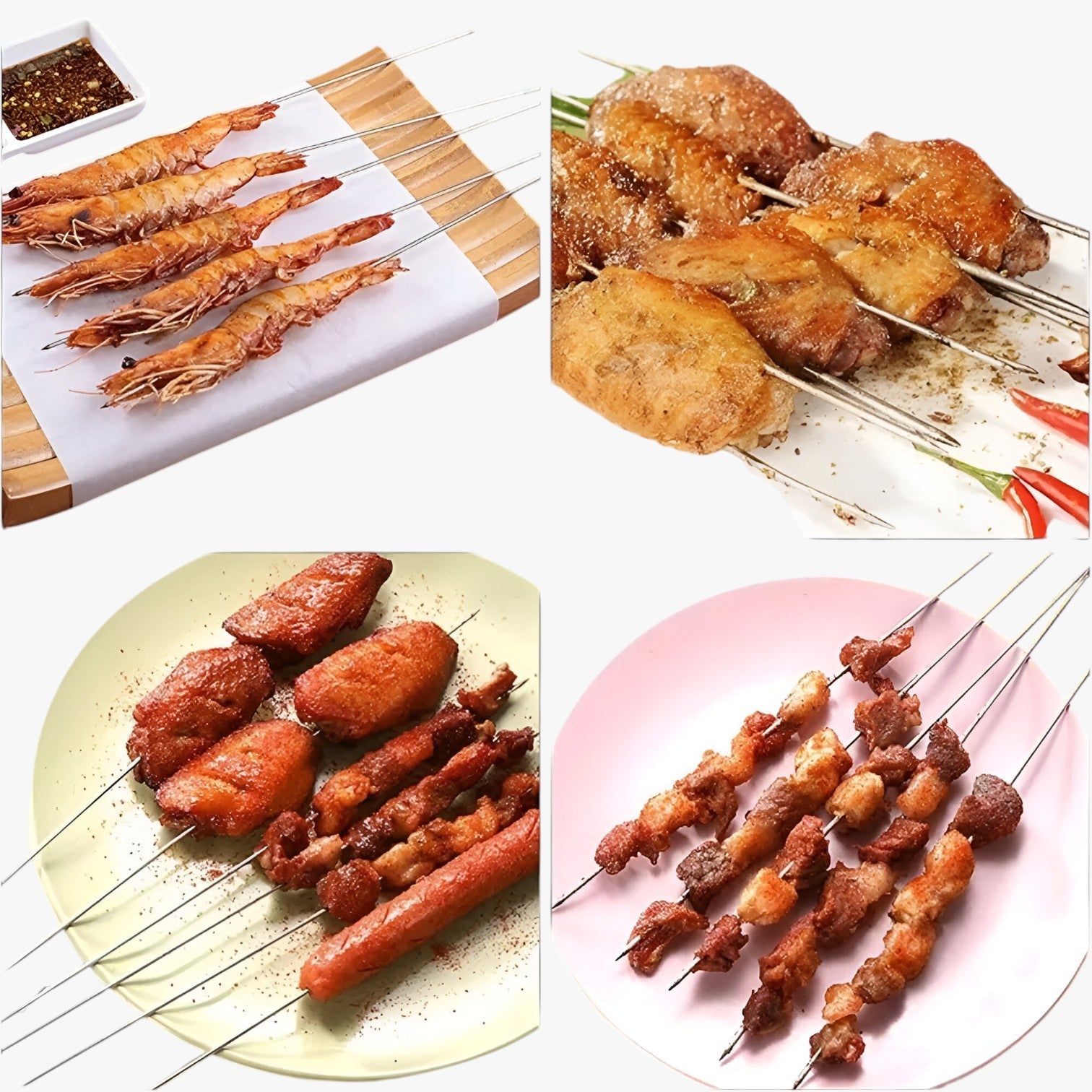 Gavin | 15 stk rustfrit stål BBQ-spidser – genanvendelige og perfekte til grillning - - Gavin | 15 stk rustfrit stål BBQ-spidser – genanvendelige og perfekte til grillning- €25 - {{ product_tags }