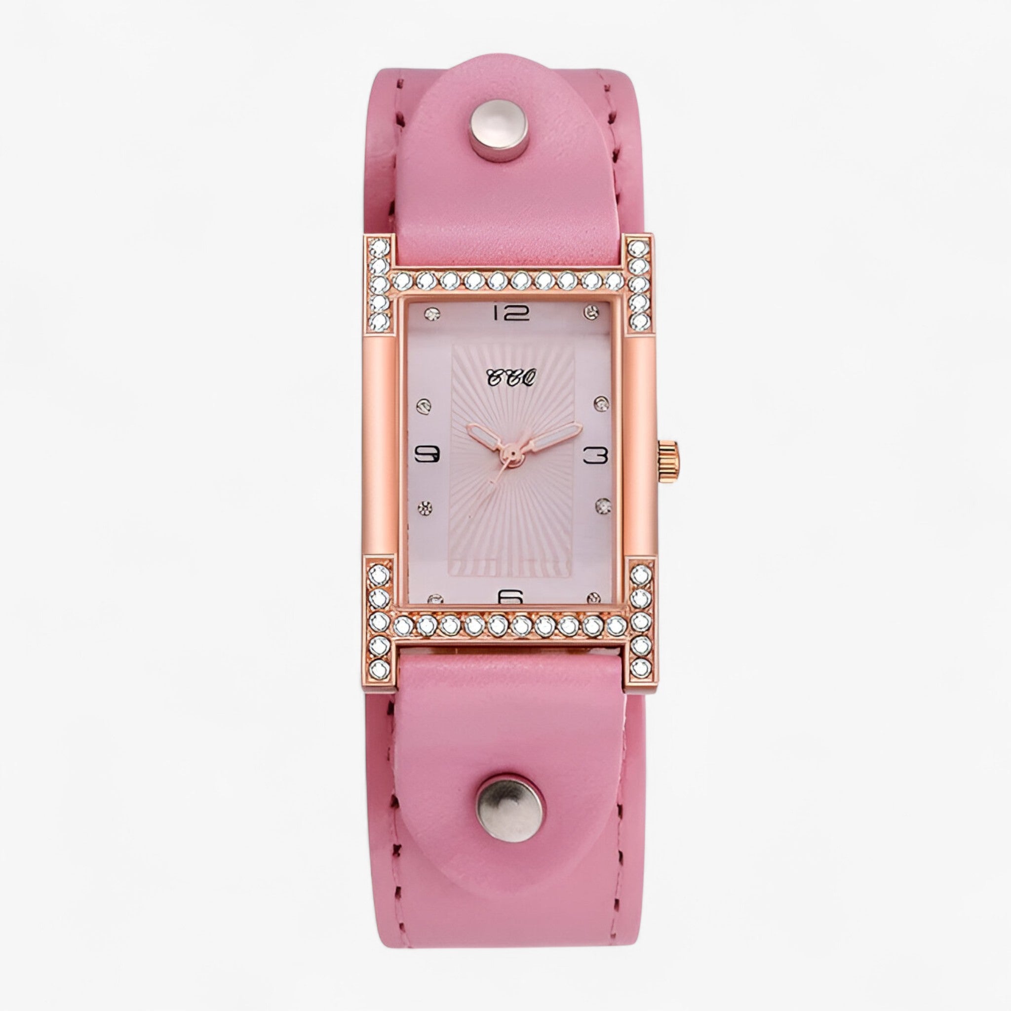 Orla | Elegant dameur med læderrem - Lyserød - watches - {{ product_tags }