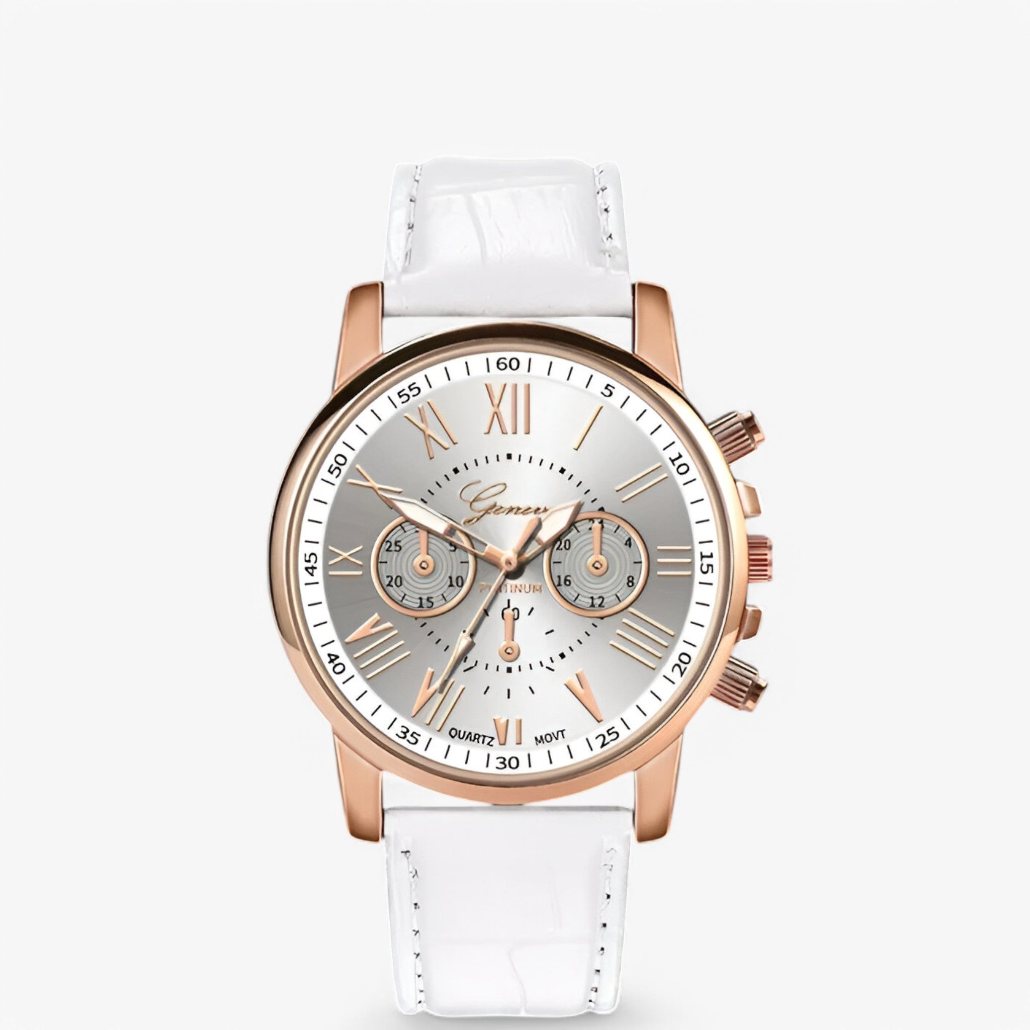 Lia | Elegant læderarmbåndsur - Hvid - watches - {{ product_tags }