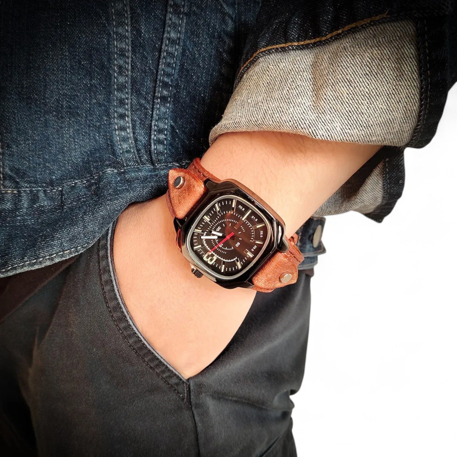 Lucca | Vintage ur med læderrem - - watches - {{ product_tags }