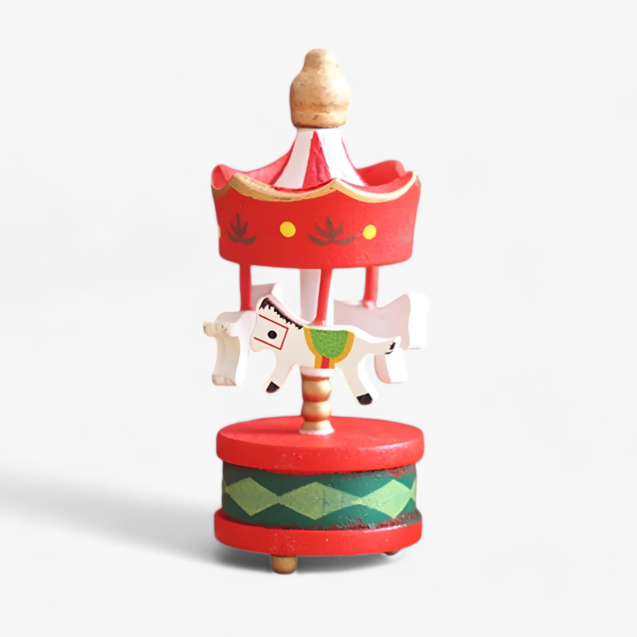 Drejeskive | Miniature træheste ornament til jul - underholdning og gaver til børn - - christmas - {{ product_tags }