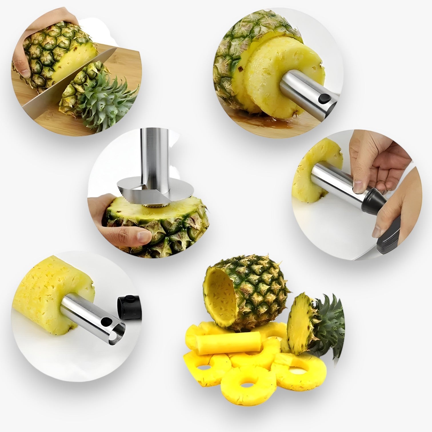 Ainara | Hurtig ananas snitter – med denne ananassnijder i rustfrit stål - - house & garden - {{ product_tags }