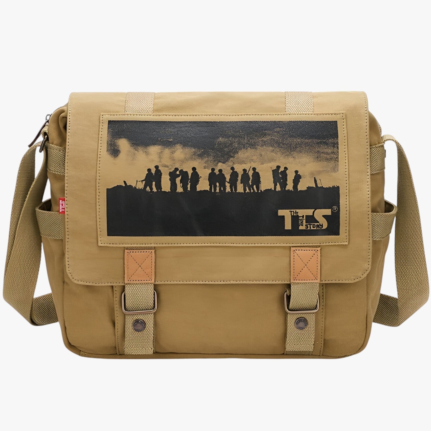 Ethan | Stort vintage canvas skuldertaske - Gul - bags - {{ product_tags }