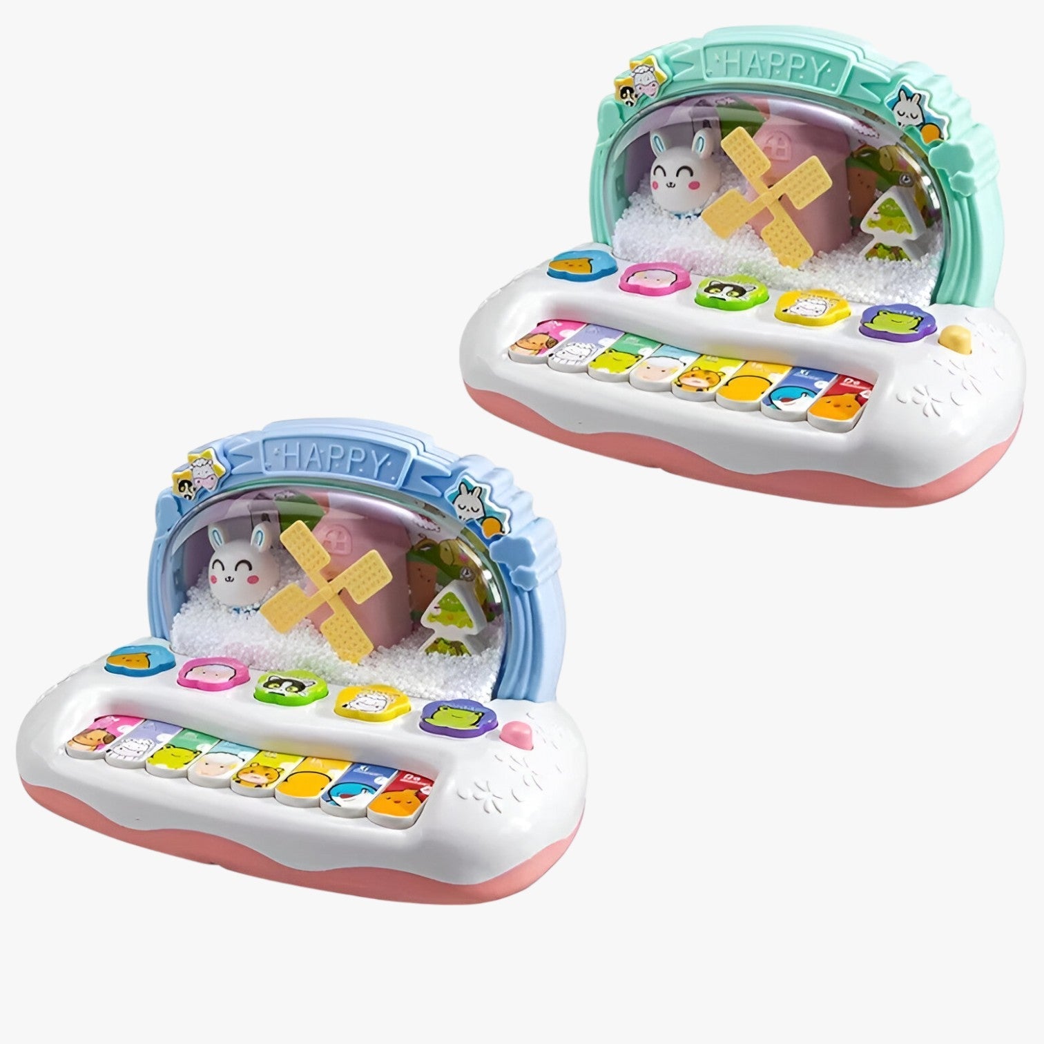 Felicity Baby Puzzle Musik Klaver – Leg, lær og strål med LED-lys - - baby - {{ product_tags }