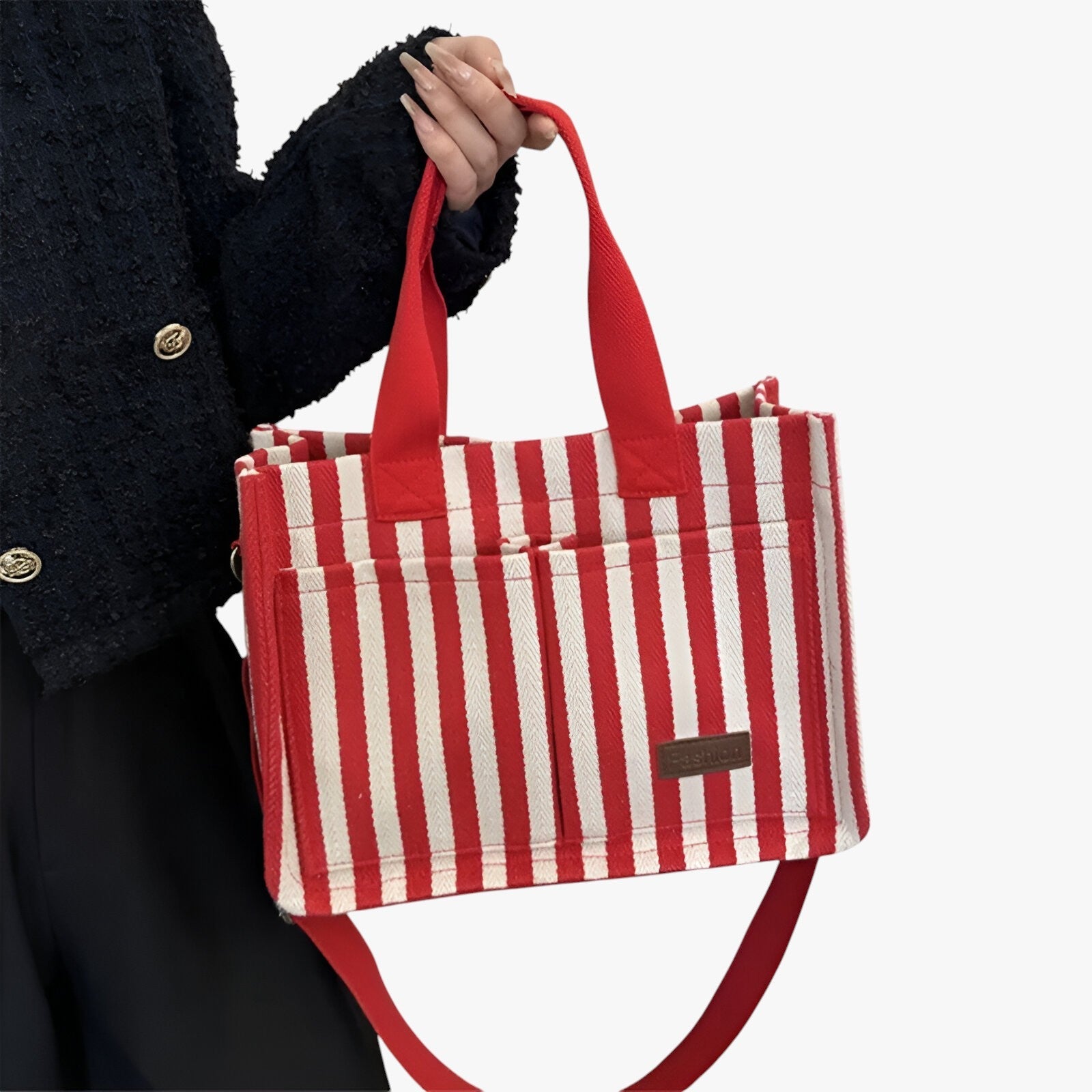 Aurora | Rumlig canvas skuldertaske til dag og rejser - - bags - {{ product_tags }