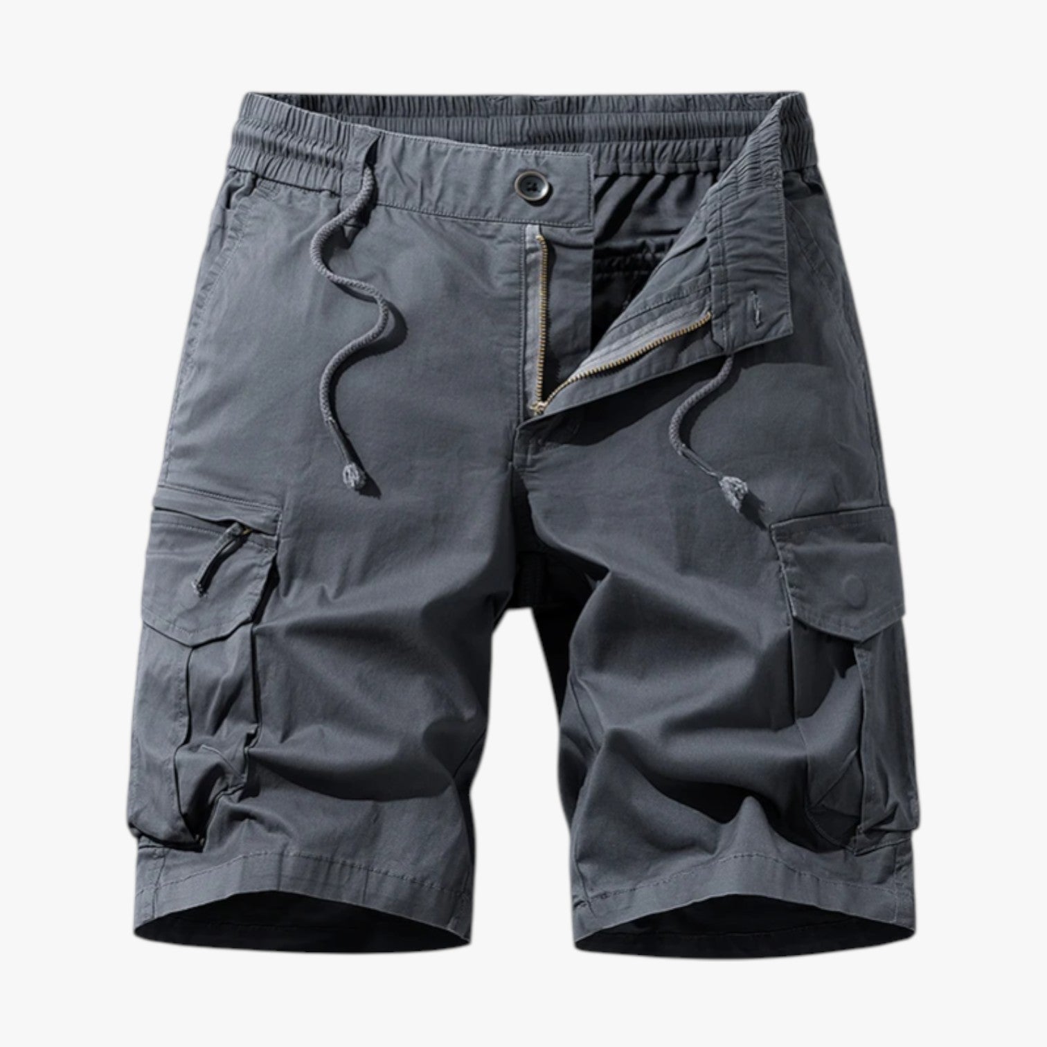 Russel | Bermuda Cargo til mænd - Sommertæt komfort med praktiske lommer - Grå - Russel | Bermuda Cargo til mænd - Sommertæt komfort med praktiske lommer - €25 - {{ product_tags }