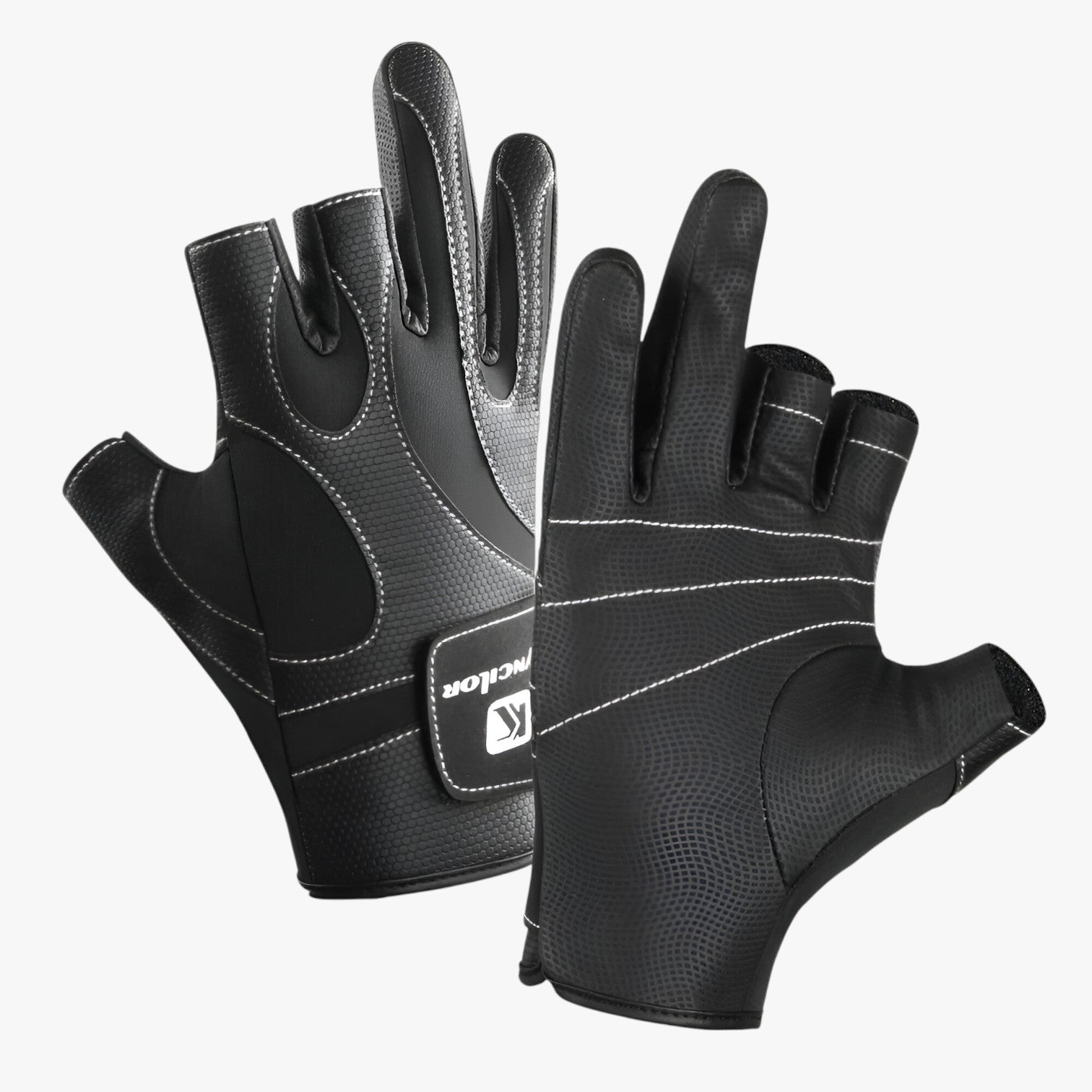 Robert | Drievingerige udendørs vishandsker til herrer - SORT - men's fashion - {{ product_tags }