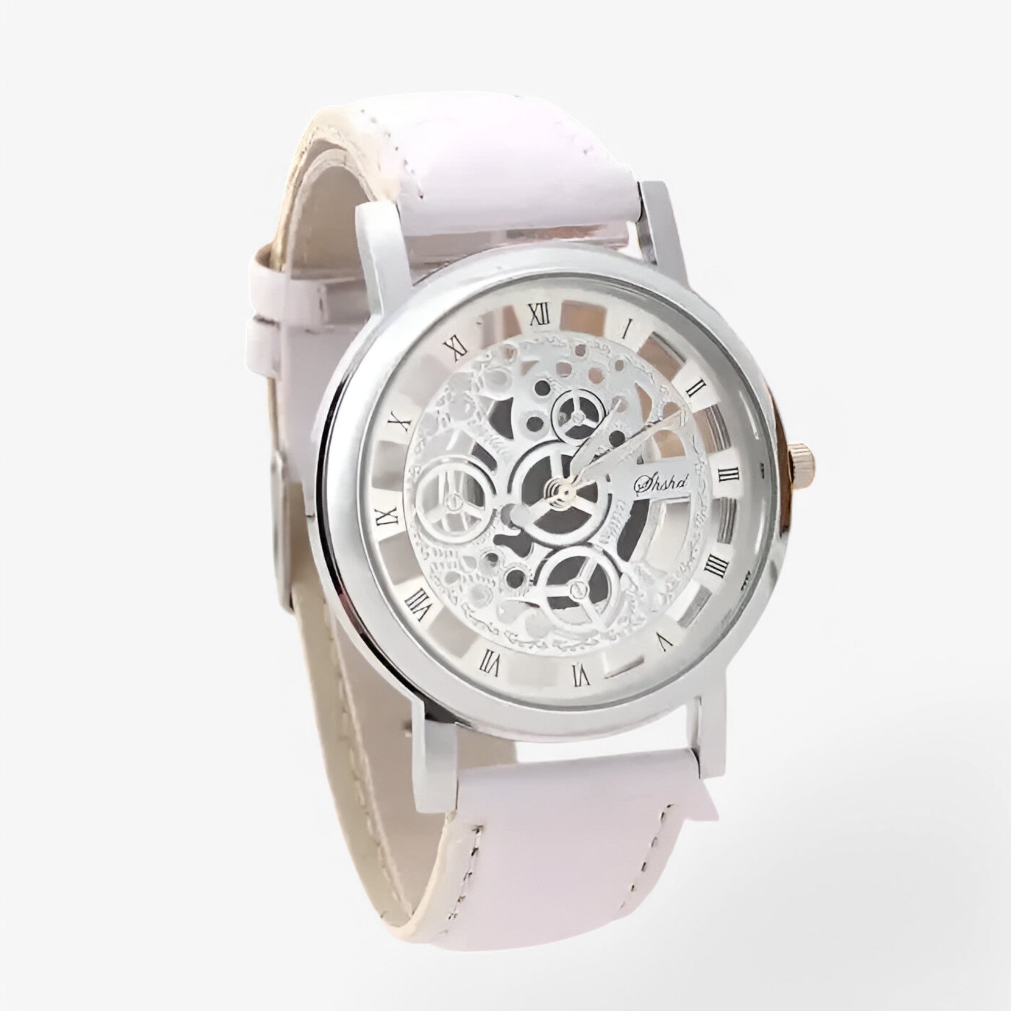 Olivier | Kvartsur med læderrem og romersk urskive - sølv hvid - watches - {{ product_tags }