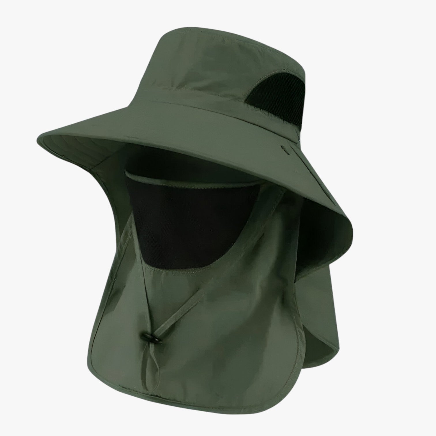 Dereck | UV-beskyttende Fiskerhat med Maske - militærgrøn Én størrelse - men's fashion - {{ product_tags }