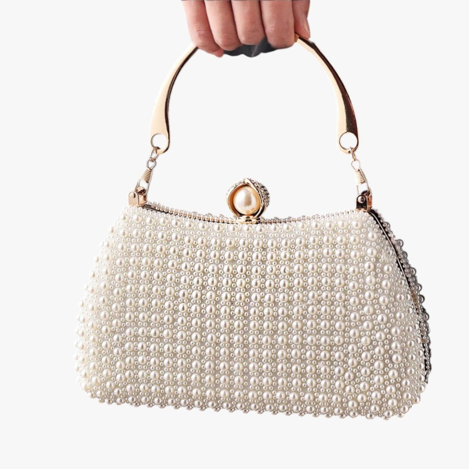 Aviana | Elegant perle eveningtaske med kædehåndtag - - other - {{ product_tags }