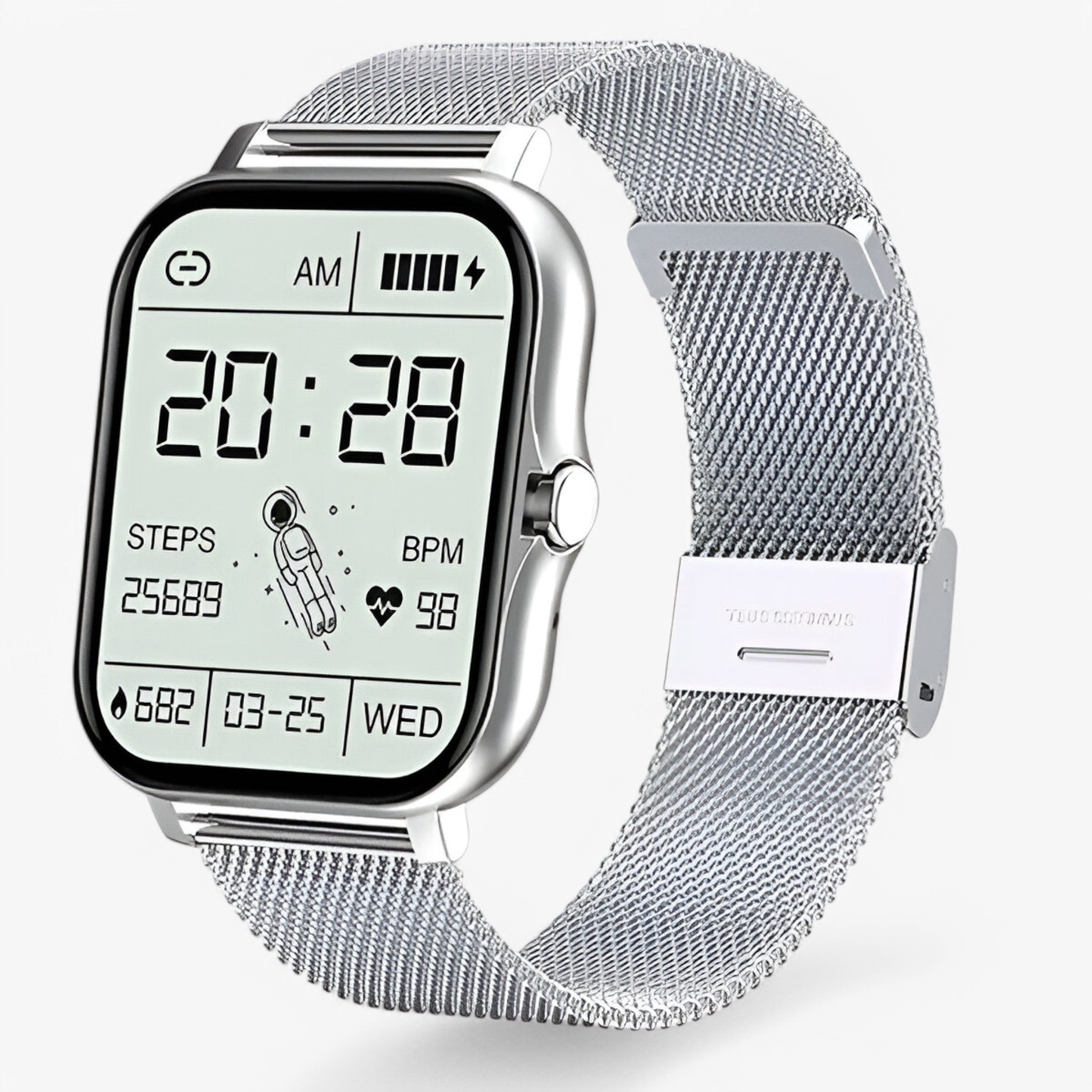 Matthew | Slankt og stilfuldt smartwatch - Sølv - Matthew | Slankt og stilfuldt smartwatch- €25 - {{ product_tags }