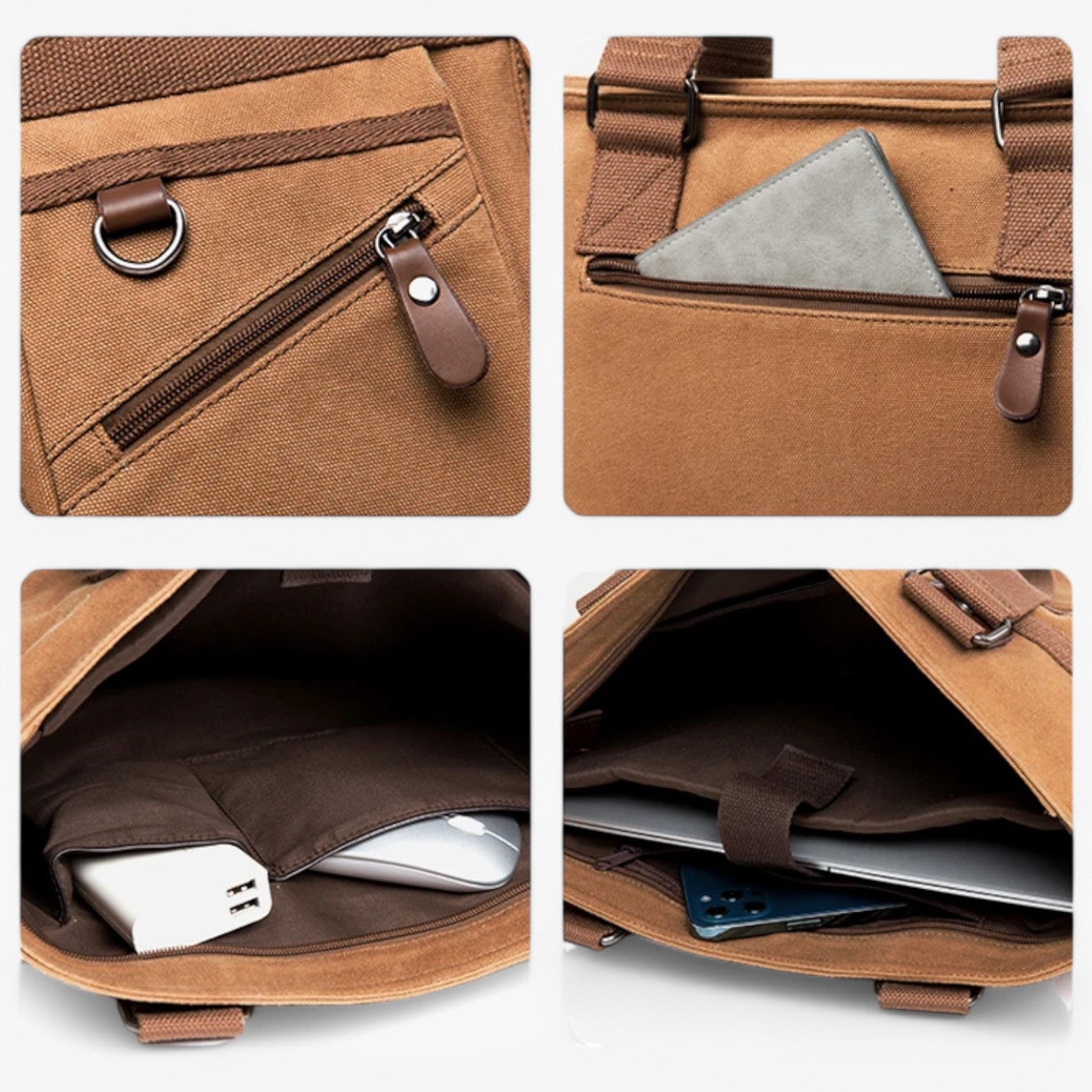 Brendan | Stilfuld og funktionel – Vintage Lærred Skuldertaske - - bags - {{ product_tags }