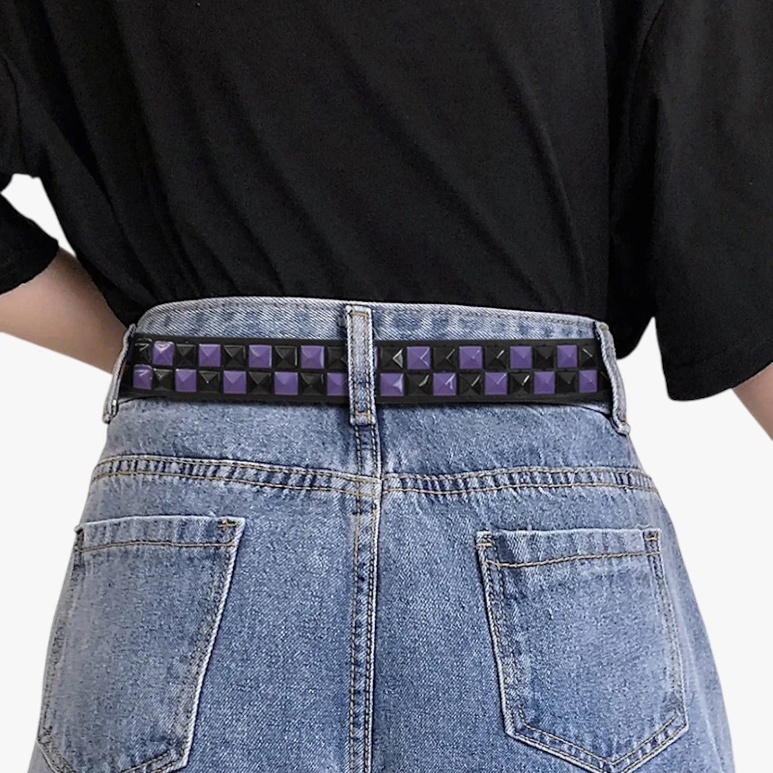 Blaire | Punk-bælte med nitter og strækbar pasform - - Blaire | Punk-bælte med nitter og strækbar pasform - €25 - {{ product_tags }
