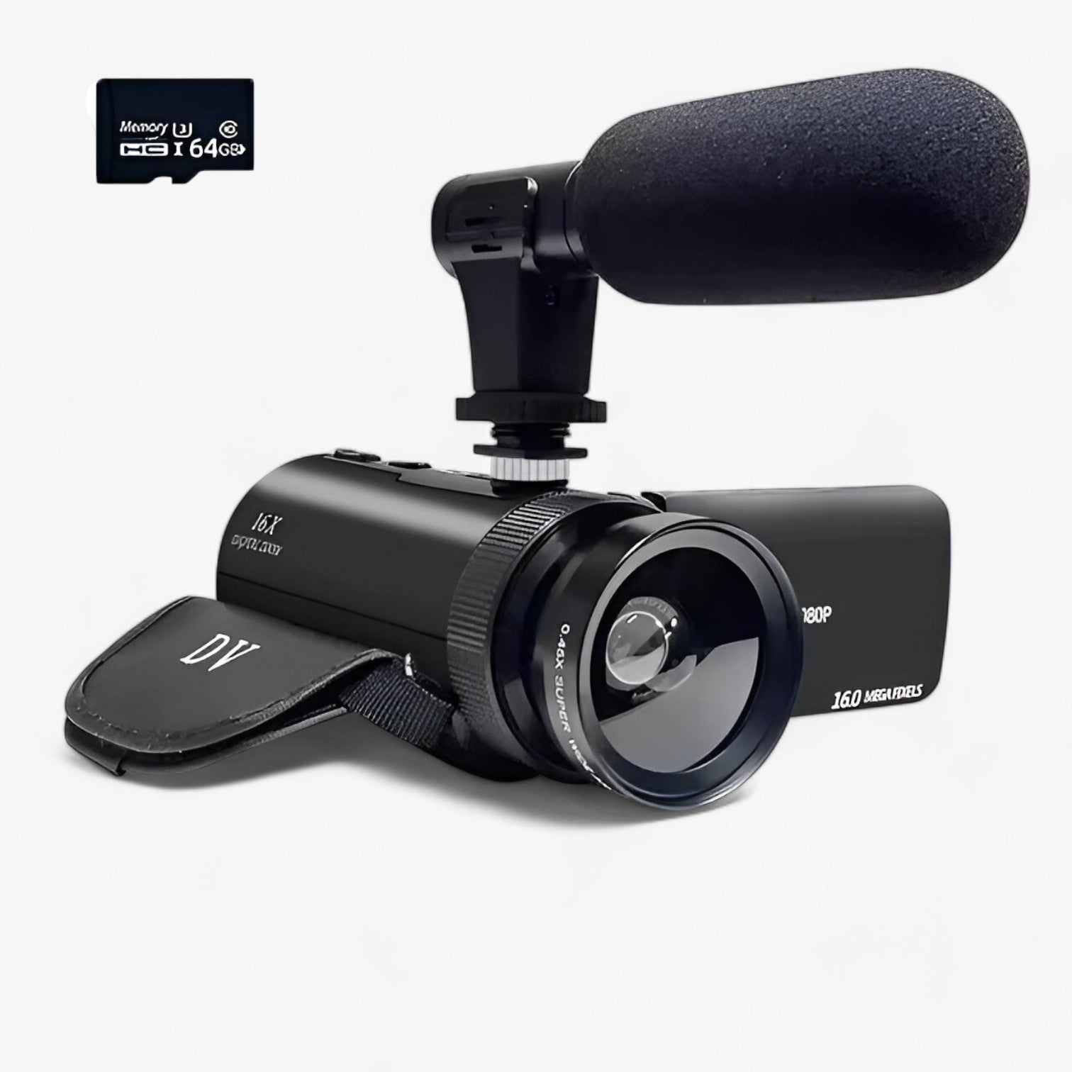 Florian | HD videokamera med mikrofon til vlogs - Med 64G - other - {{ product_tags }