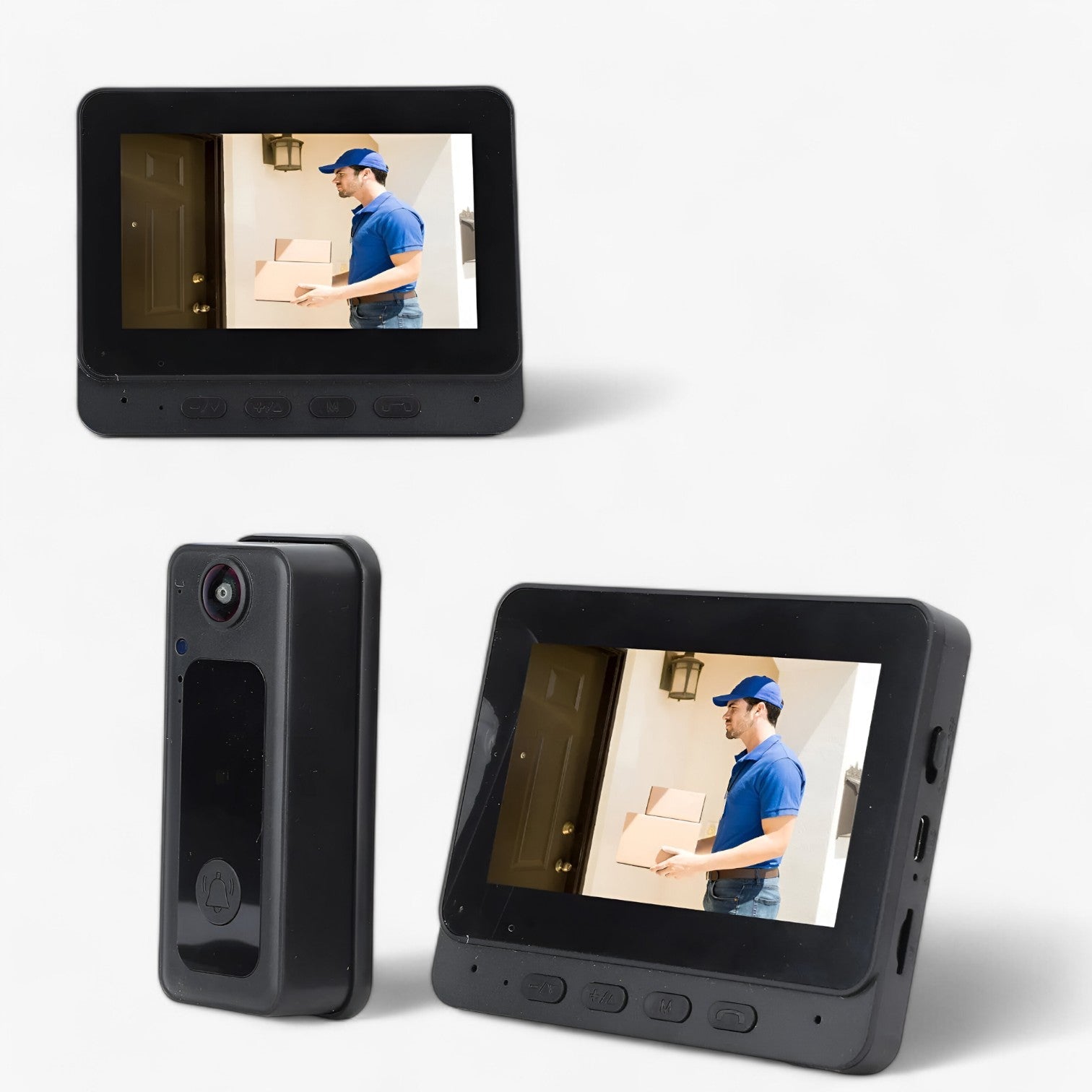 Nael | Trådløs videodørklokke med 8MP og vidvinkelobjektiv - Sort - Nael | Trådløs videodørklokke med 8MP og vidvinkelobjektiv- €25 - {{ product_tags }