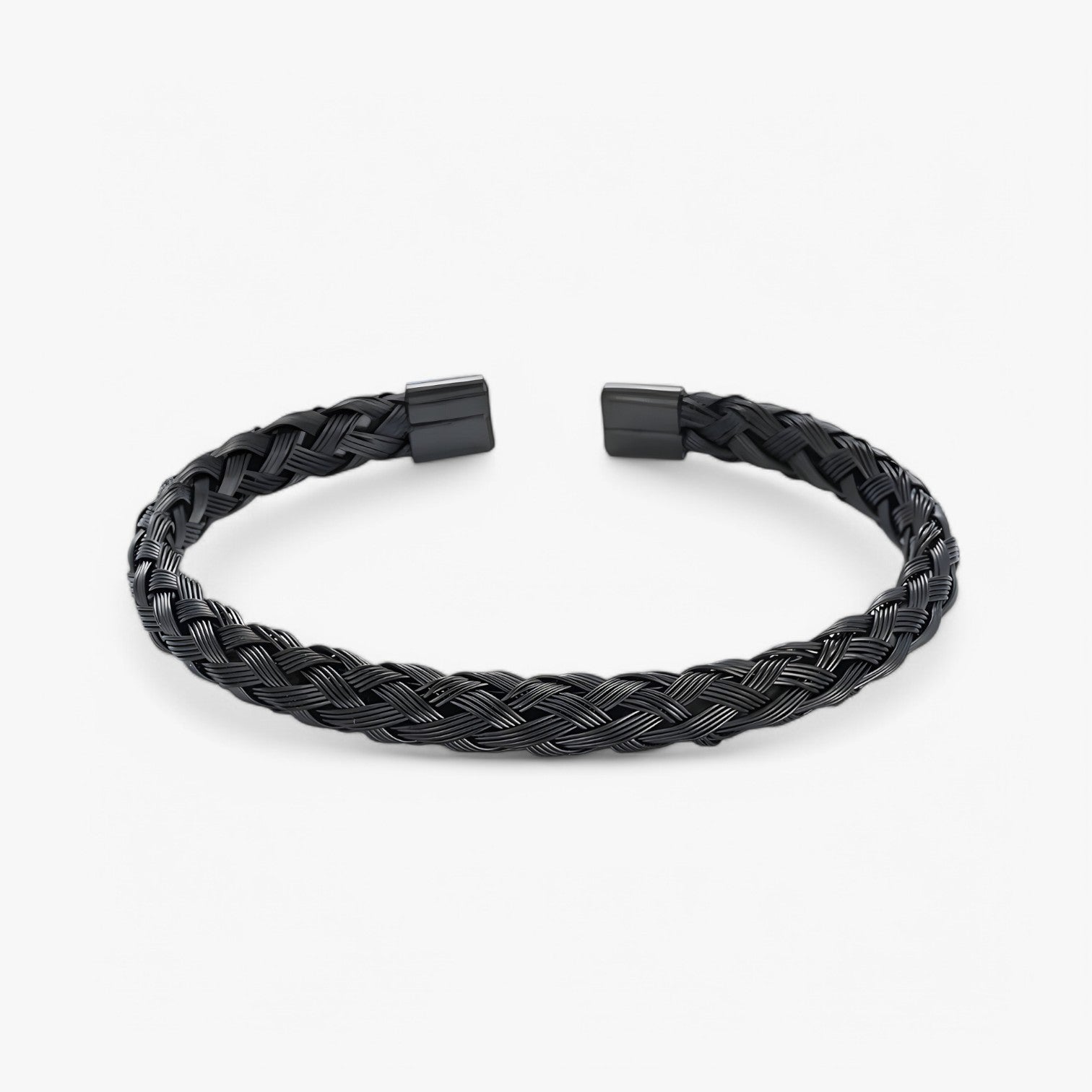 Matti | Luksus & Komfortabel Åben Manchet Armbånd - Sort - watches - {{ product_tags }