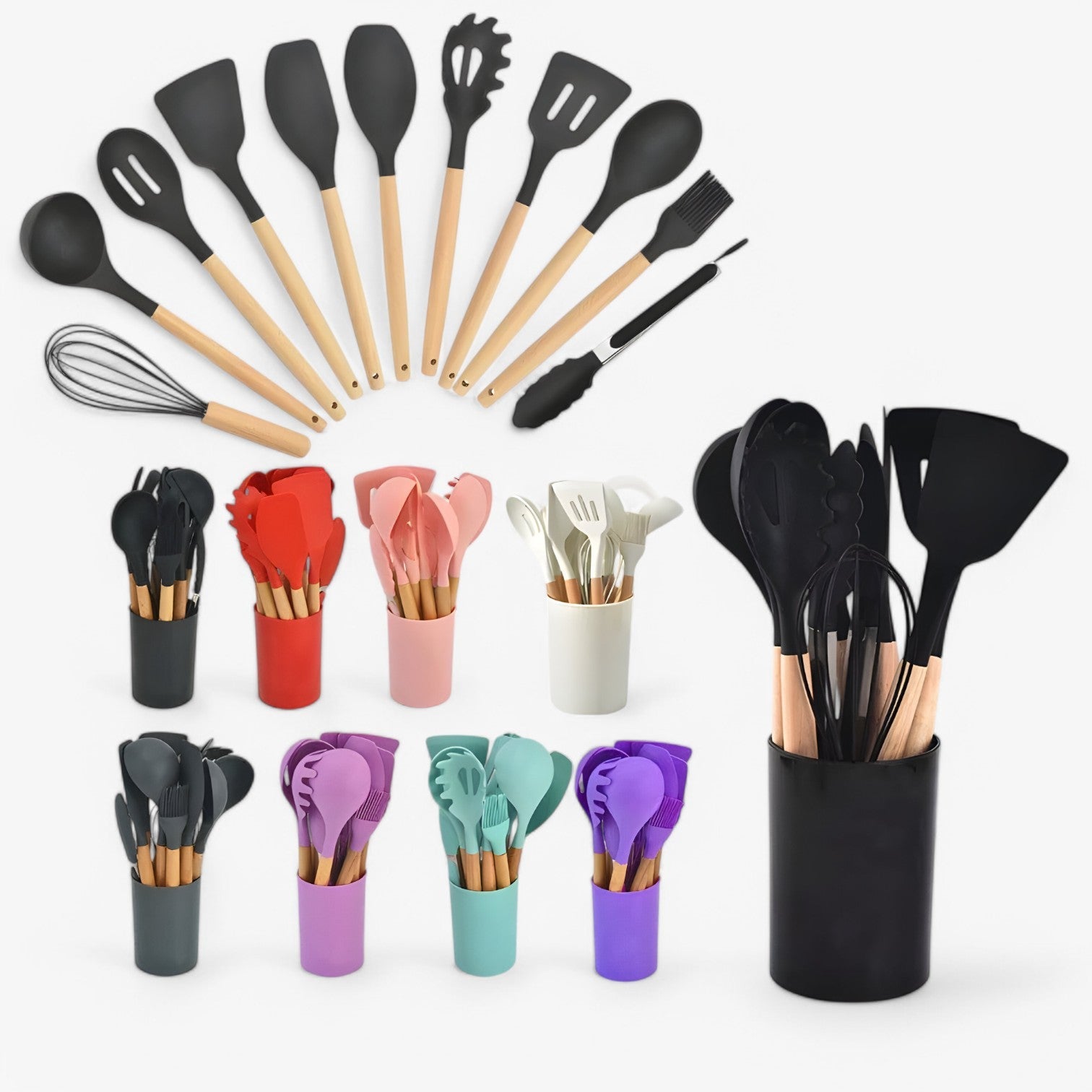 Triana | Silikone køkkenredskaber – varmebestandige, non-stick og holdbare - - house & garden - {{ product_tags }