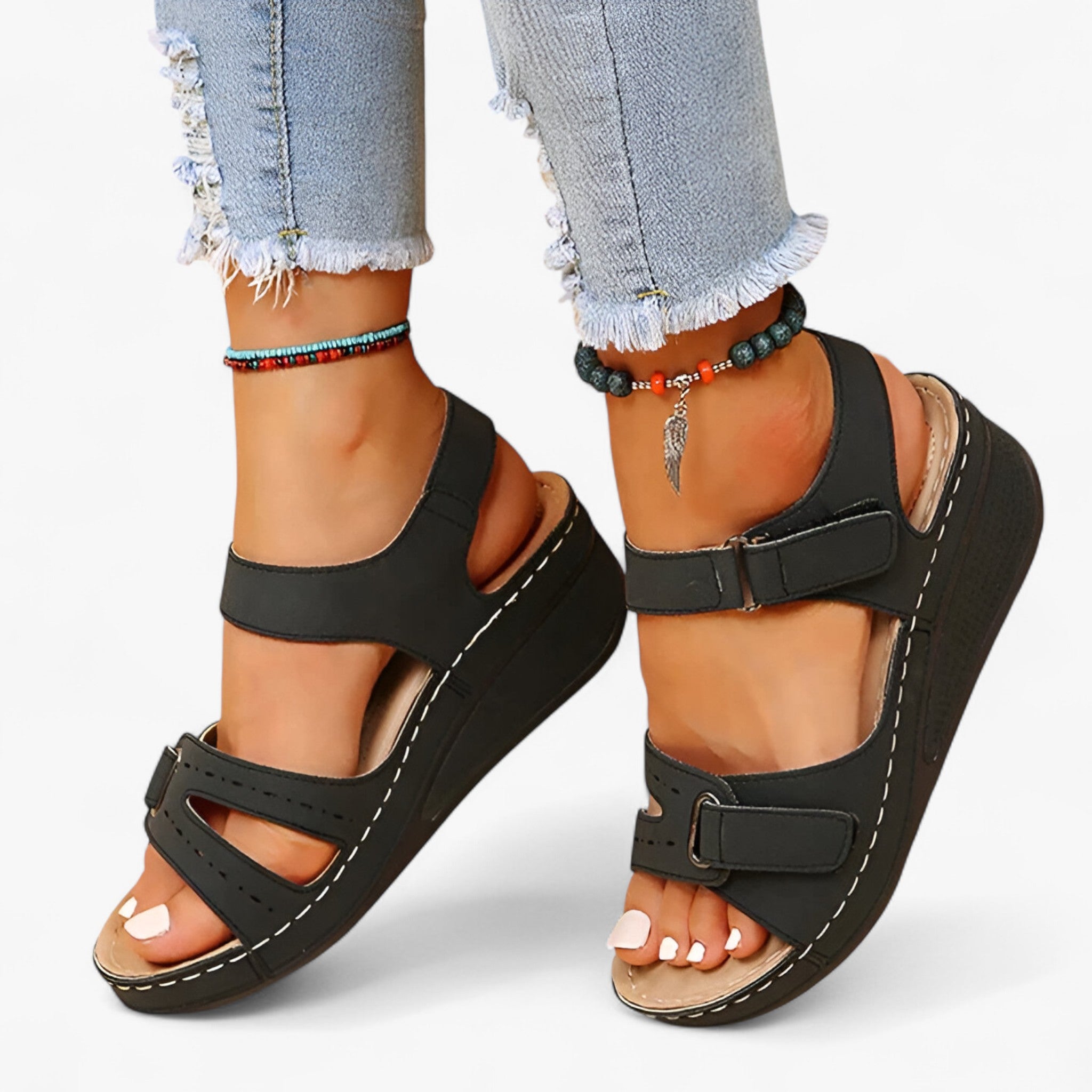 Dana - Ortopædiske sandaler - Sandaler til damer - Sort - Dana - Ortopædiske sandaler - Sandaler til damer- €25 - {{ product_tags }