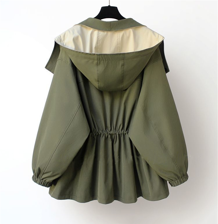 Aurora - Overdimensioneret patchwork capuchon kamin - - women's fashion - {{ product_tags }