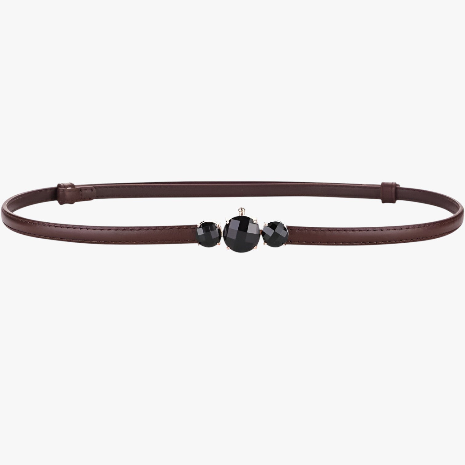Caesy | Ægte læder slim talje – Justerbar elegance - kaffe 100cm - women's fashion - {{ product_tags }