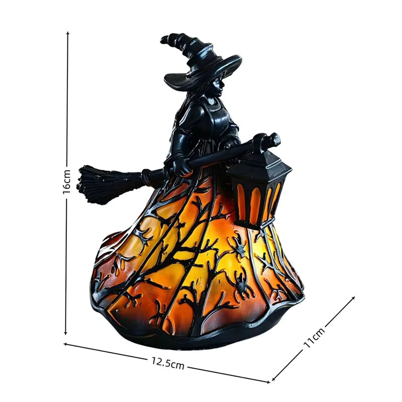 Gotisk Vintage Hekse-lanterne - Flammefri LED Design 30cm