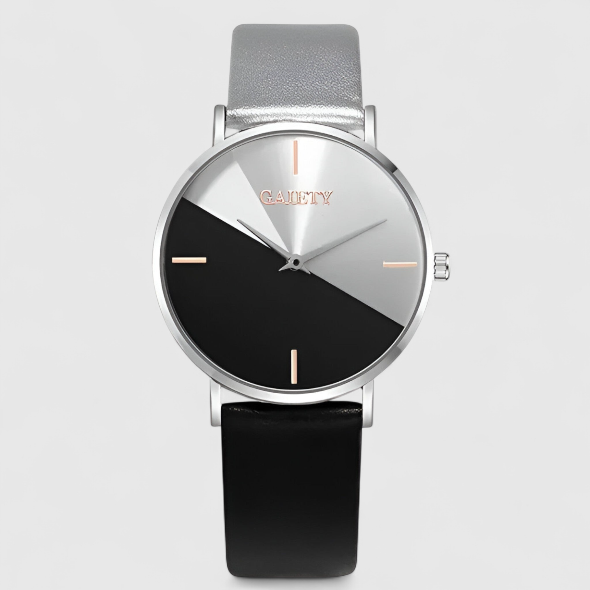 Esme | Elegant tofarvet ur med lænke - Sort - watches - {{ product_tags }