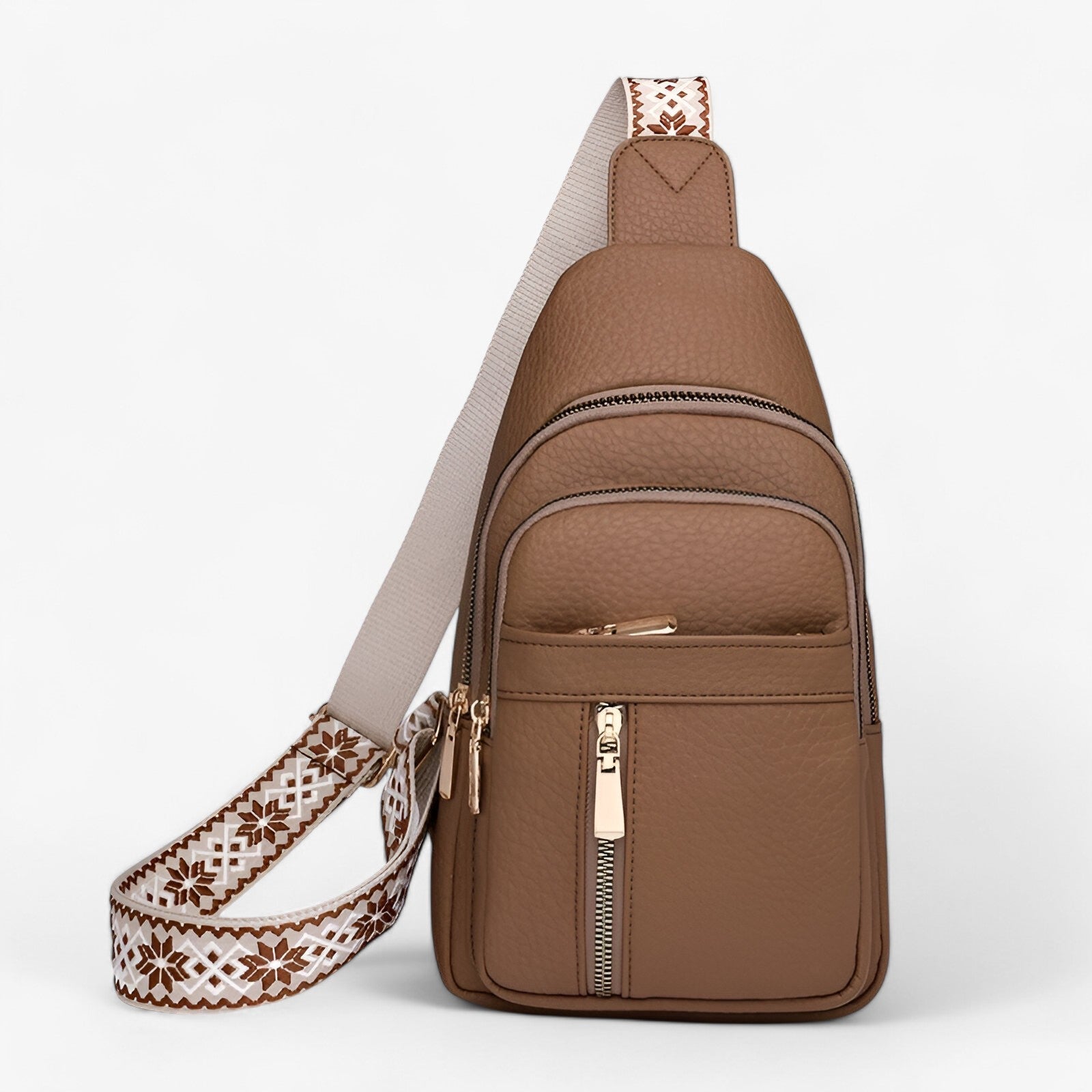 Amelie | Moderne PU-læder brysttaske – Elegant & Alsidig - brun - bags - {{ product_tags }