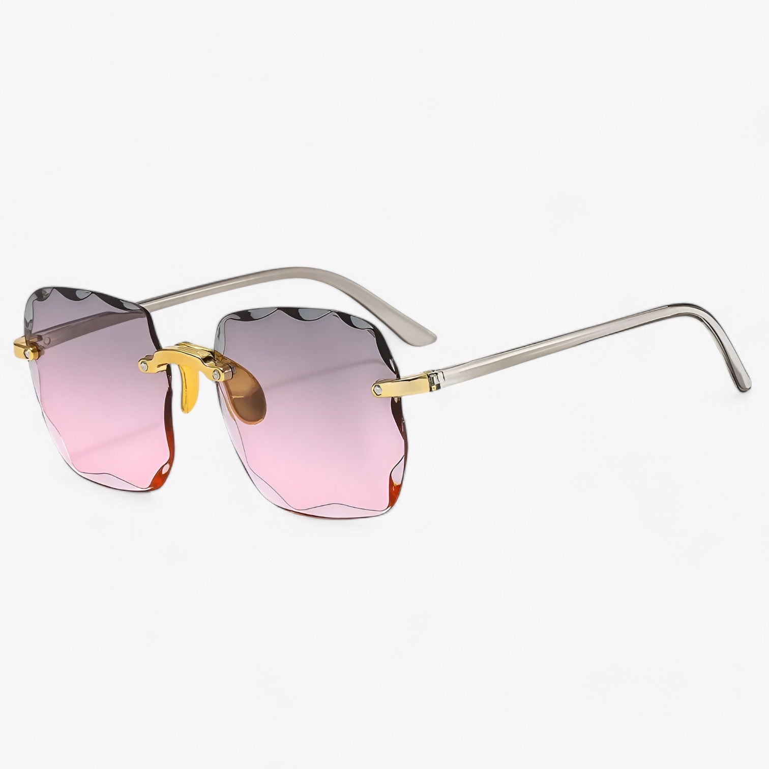Kamila | Stilfuld randløs solbrille med UV-beskyttelse - Grå-Rosiner - women's fashion - {{ product_tags }