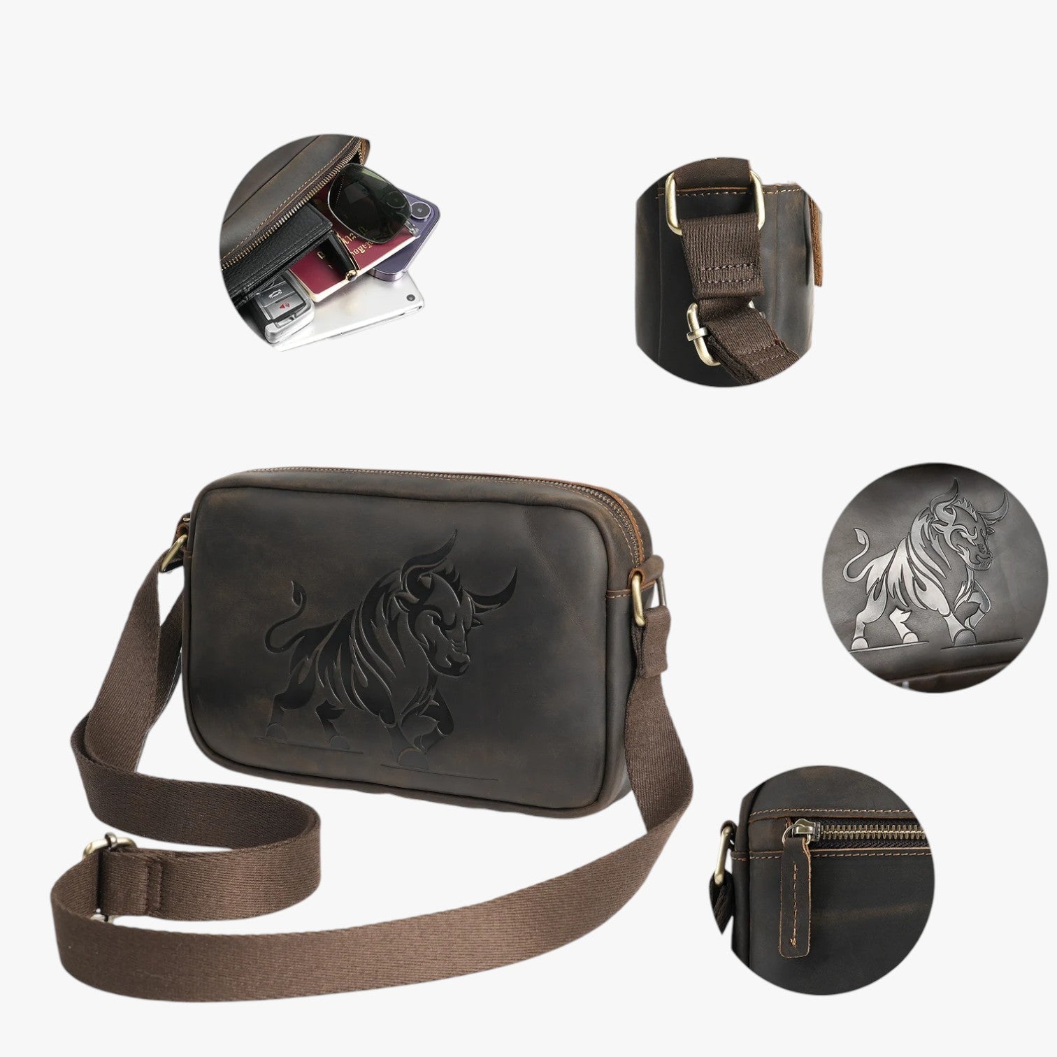 Ezekiel | Herre Skuldertaske YATBEST Elegant, Rummelig, Klar til Hver Dag - - bags - {{ product_tags }