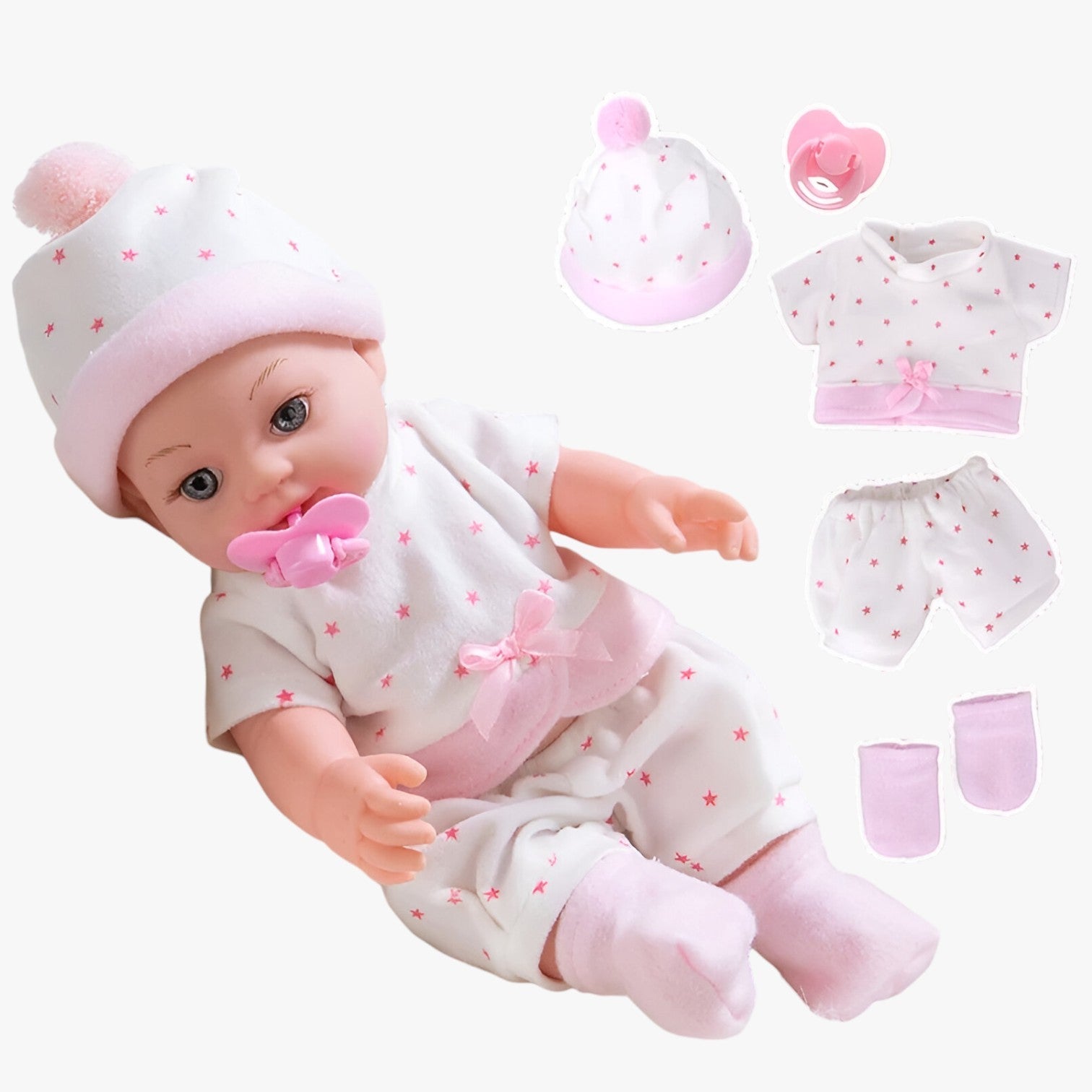 Lily | Realistisk Reborn Baby Dukke – Blød og Håndlavet - Lyserød - baby - {{ product_tags }
