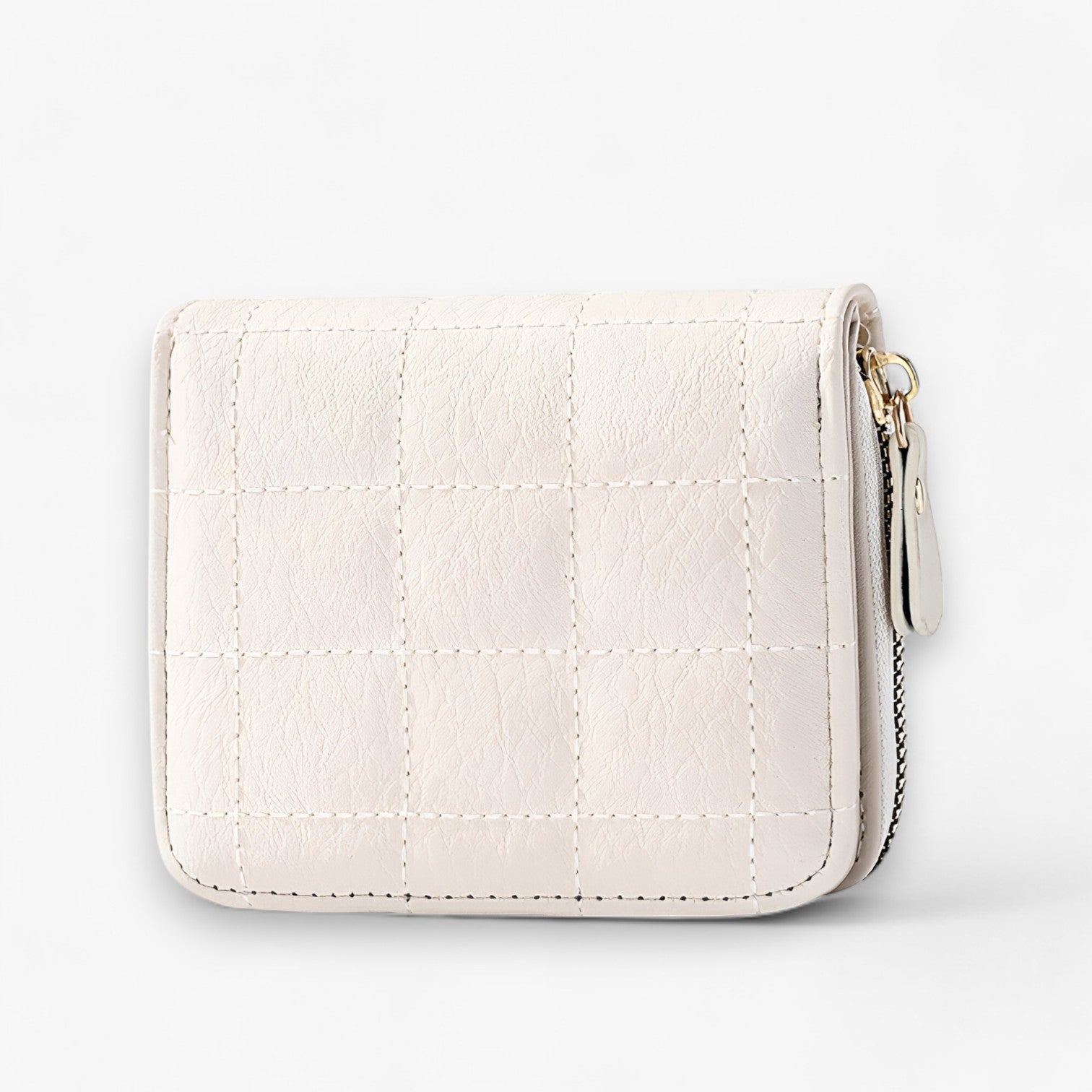 Emery| Stilfuld og kompakt PU-læderpung med praktisk lynlåsdesign - Hvid - bags - {{ product_tags }