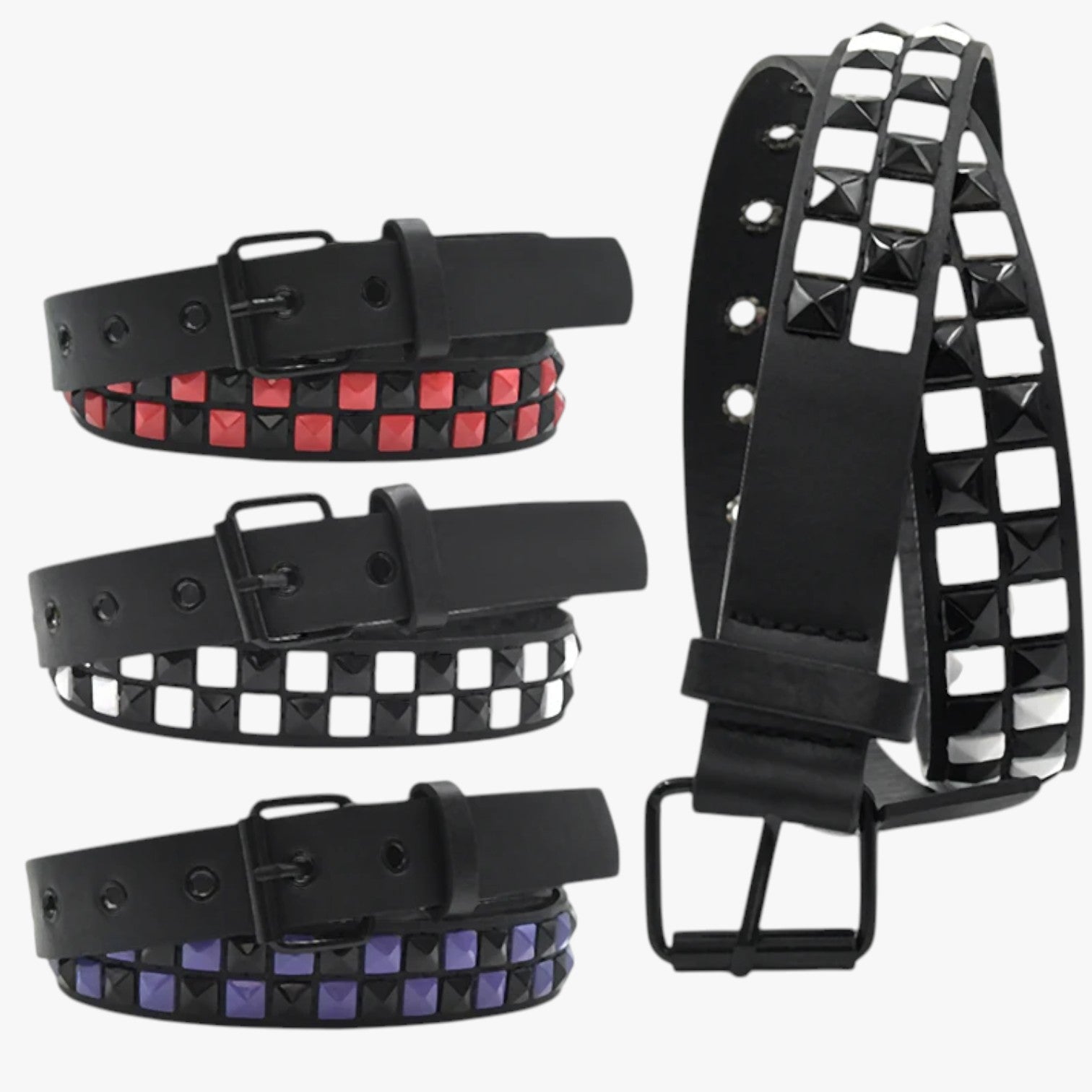 Blaire | Punk-bælte med nitter og strækbar pasform - - Blaire | Punk-bælte med nitter og strækbar pasform - €25 - {{ product_tags }