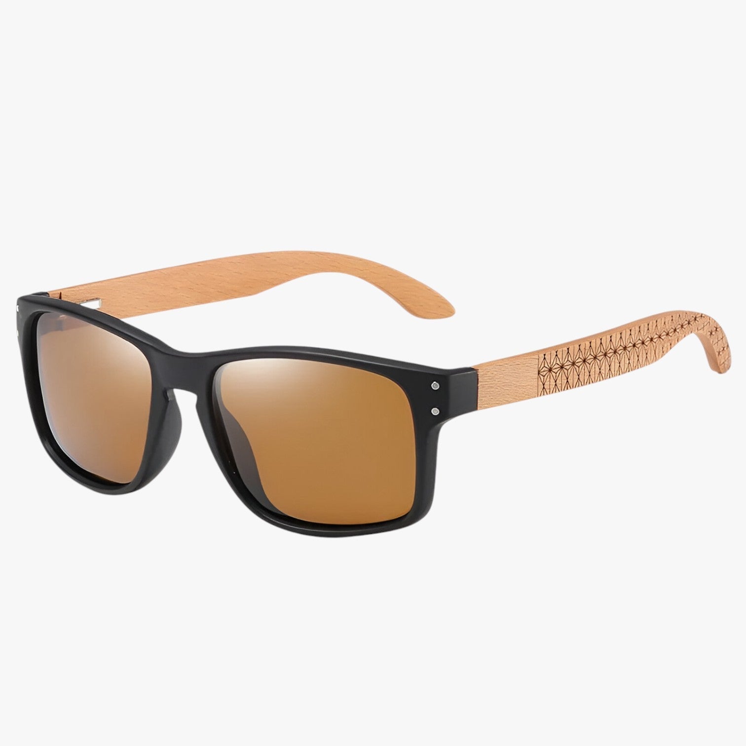 Arjun | Midnite Star Træsolbriller – Stilfuld UV-beskyttelse til mænd - Brun - men's fashion - {{ product_tags }