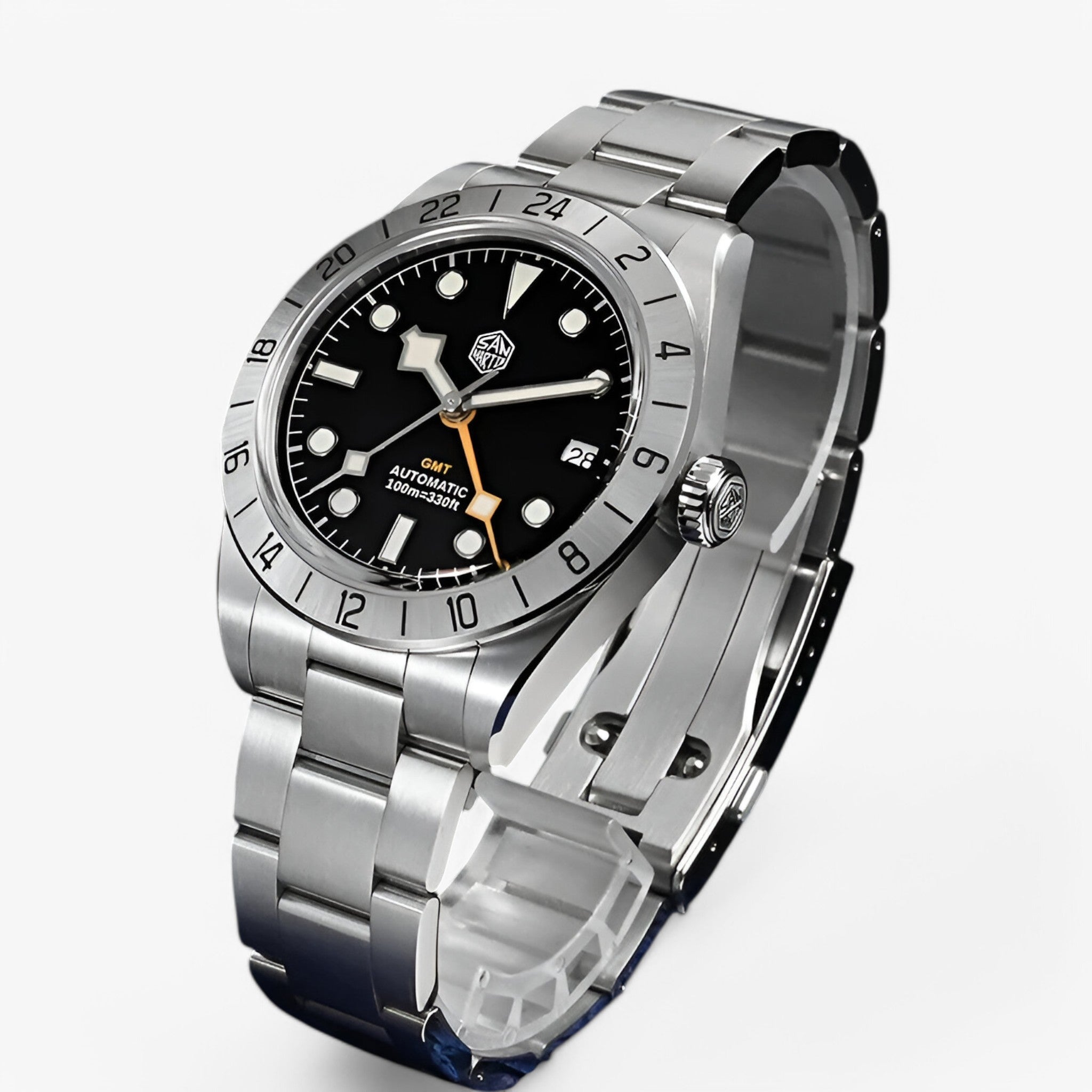 Anthony | Stilfuldt GMT Automatisk Sportsur i Stål - - watches - {{ product_tags }