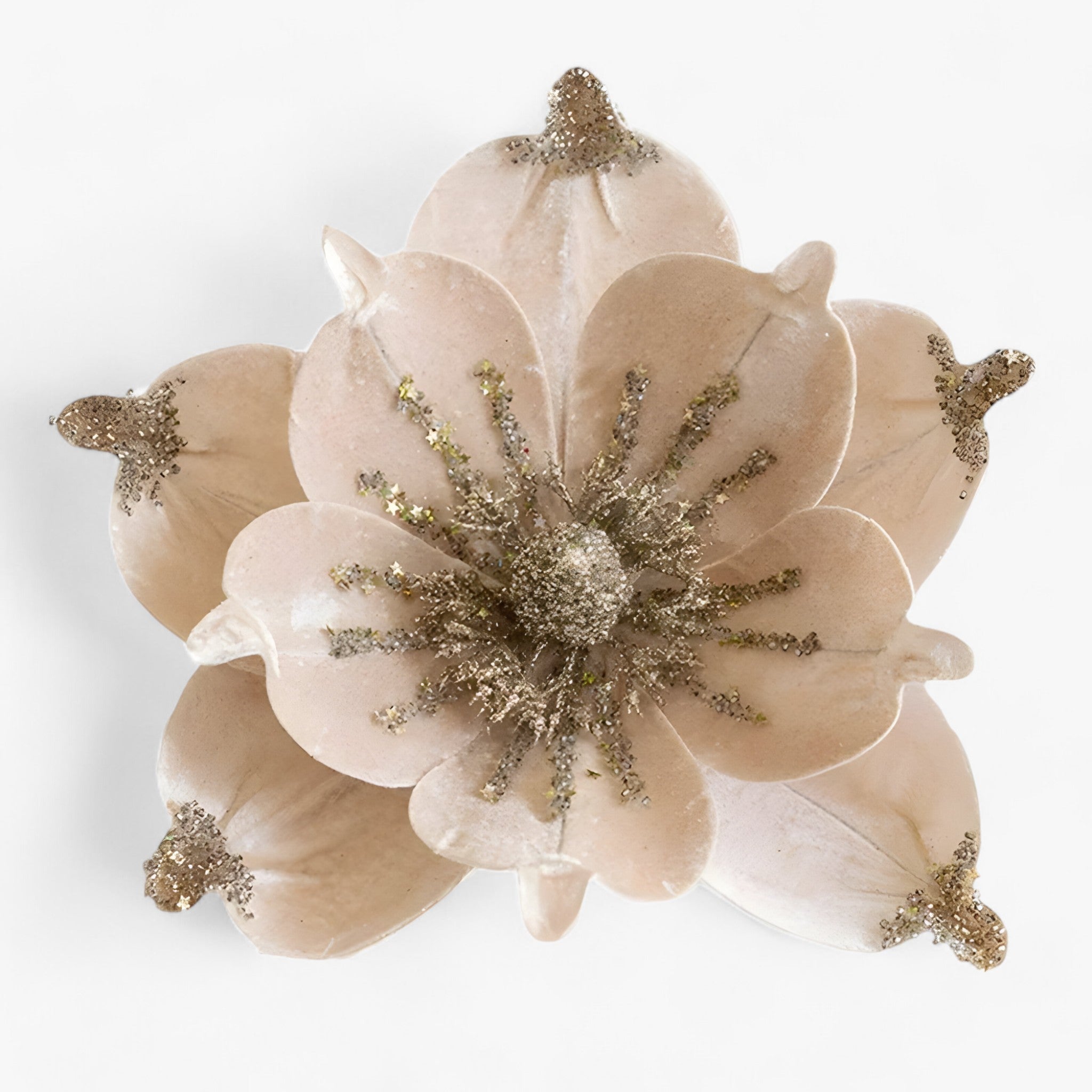 Blomster | Glitrende kunstjuleblomster - Glade ornamenter til juletræet og nytårsdekoration - Champagne 8 PCS - christmas - {{ product_tags }