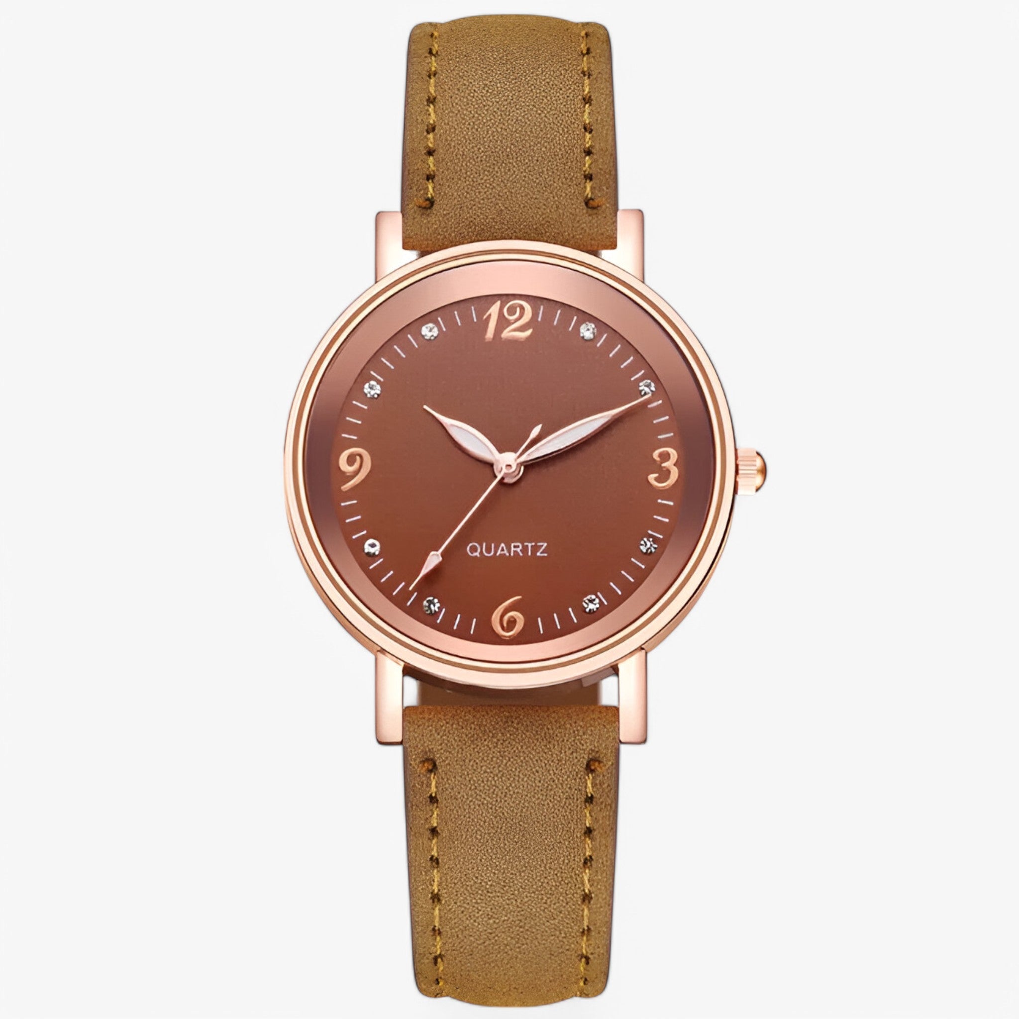 Danna | Rustfrit stål quartz ur - Brun - watches - {{ product_tags }