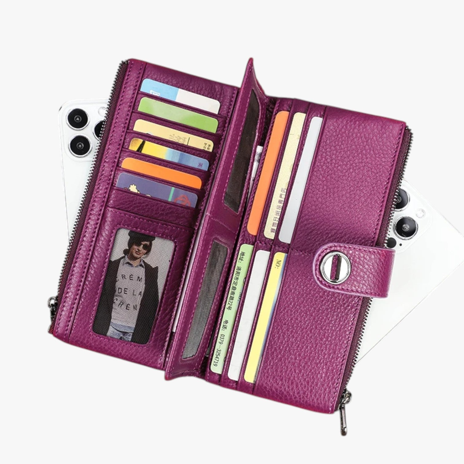 Alivia | Damenlæderpung med AirTag Elegant, Sikker og Alsidig - - Alivia | Damenlæderpung med AirTag Elegant, Sikker og Alsidig - €25 - {{ product_tags }
