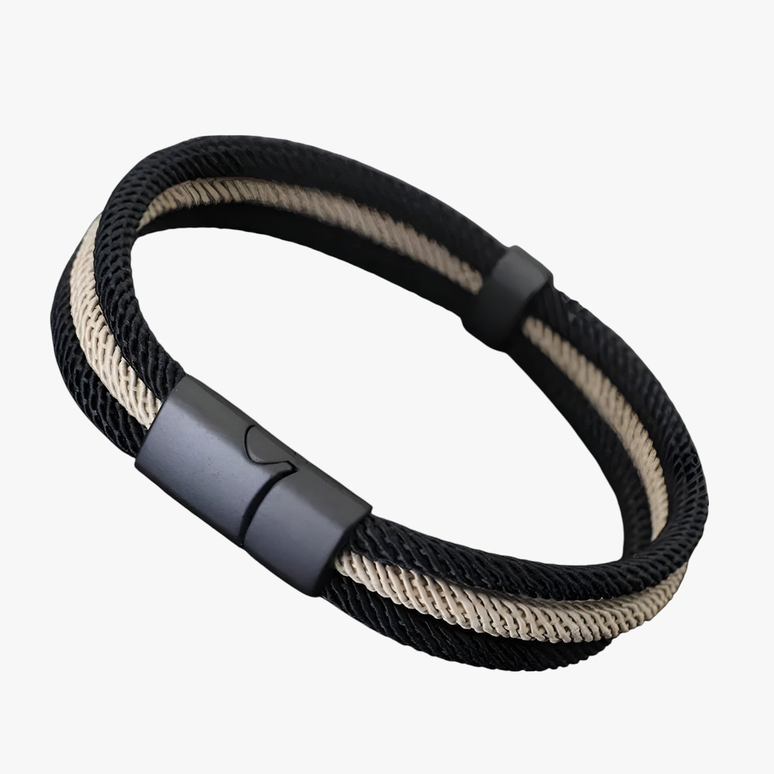 River | Nautisk Armbånd til Mænd med Knude og Aftagelig Lukning - Khaki Tråd - River | Nautisk Armbånd til Mænd med Knude og Aftagelig Lukning - €25 - {{ product_tags }