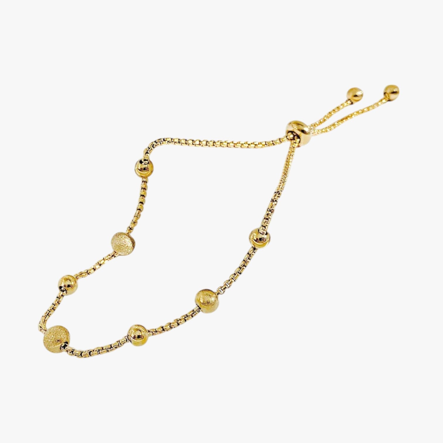Alaia | Justerbar armbånd med matte perler i rustfrit stål - - Alaia | Justerbar armbånd med matte perler i rustfrit stål - €25 - {{ product_tags }