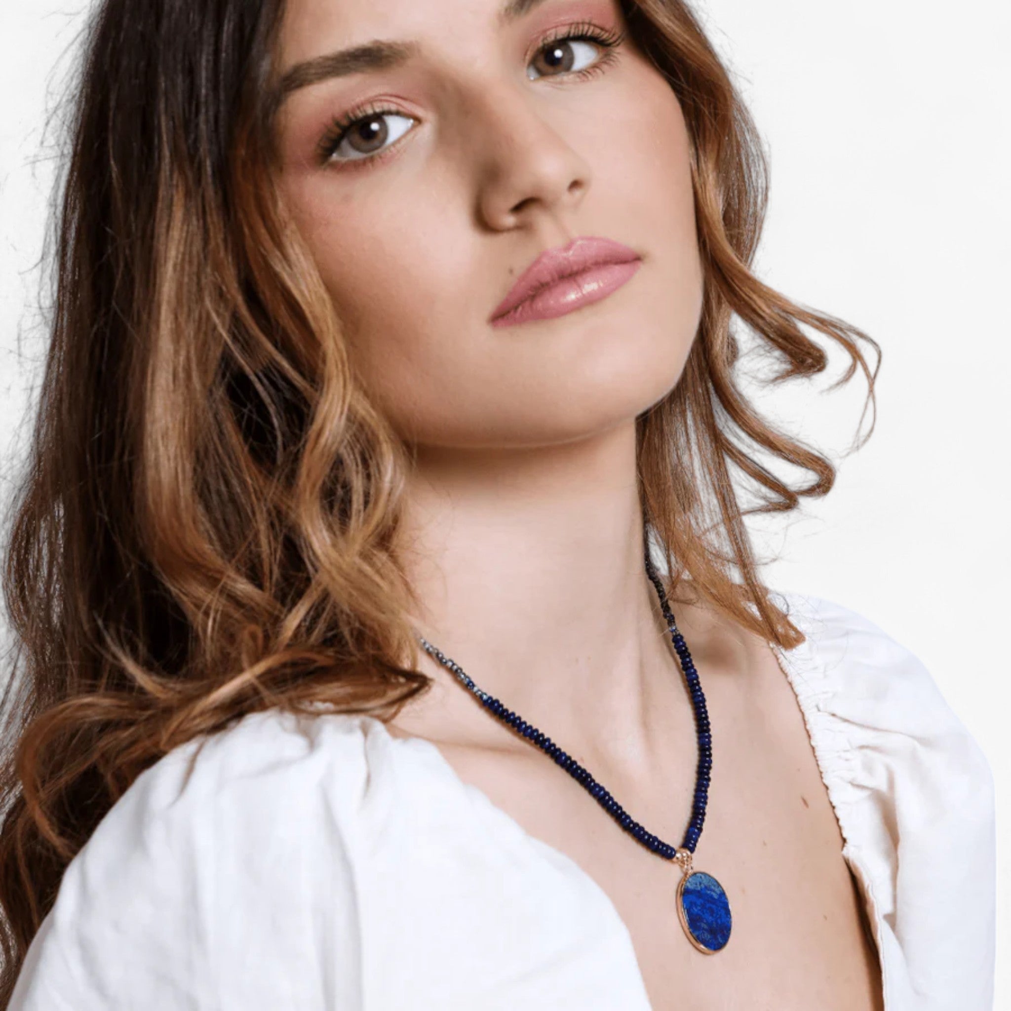 Halskæde Ronda i Helbredende Lapis Lazuli MidnightMoon - - other - {{ product_tags }