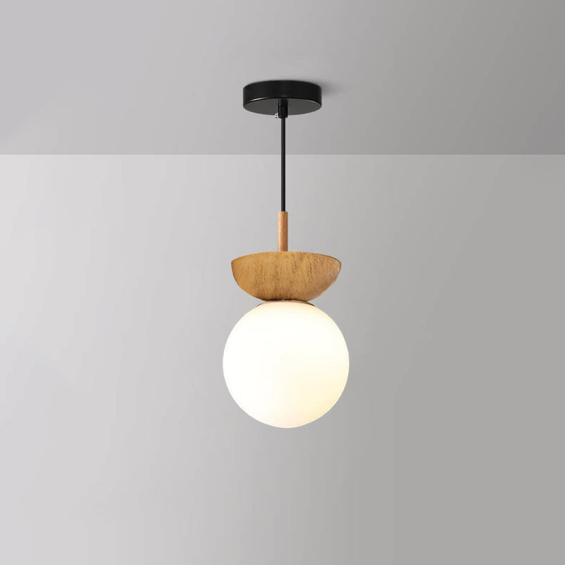 Nordisk-Japansk Træ Loftslampe