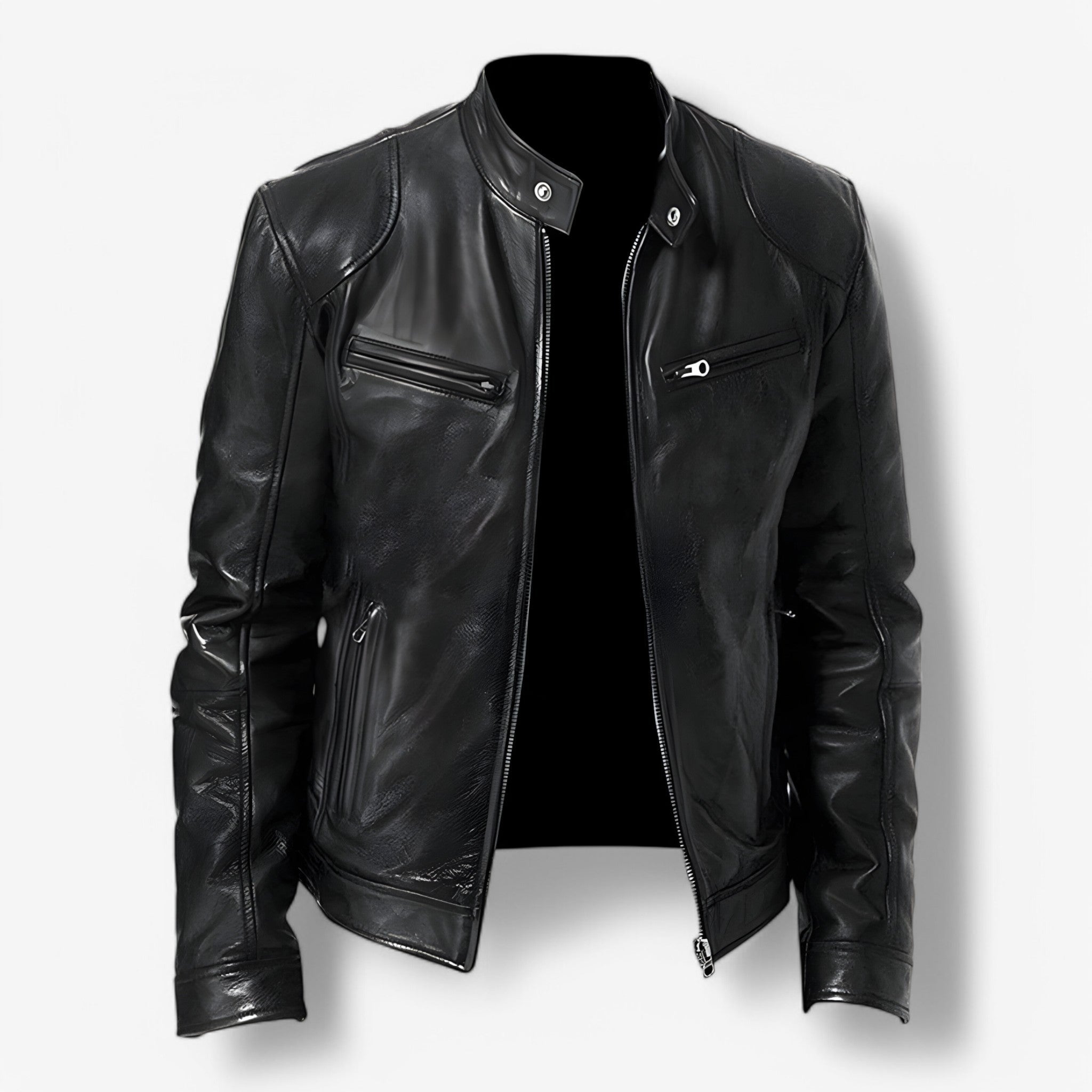 Martin | Casual Læderjakke - Sort - Martin | Casual Læderjakke - €25 - {{ product_tags }