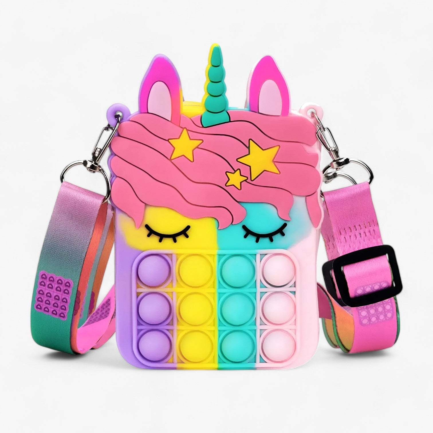 Claudine | Enhjørning Pop Taske – Fidget & Sjov - Regnbue - bags - {{ product_tags }