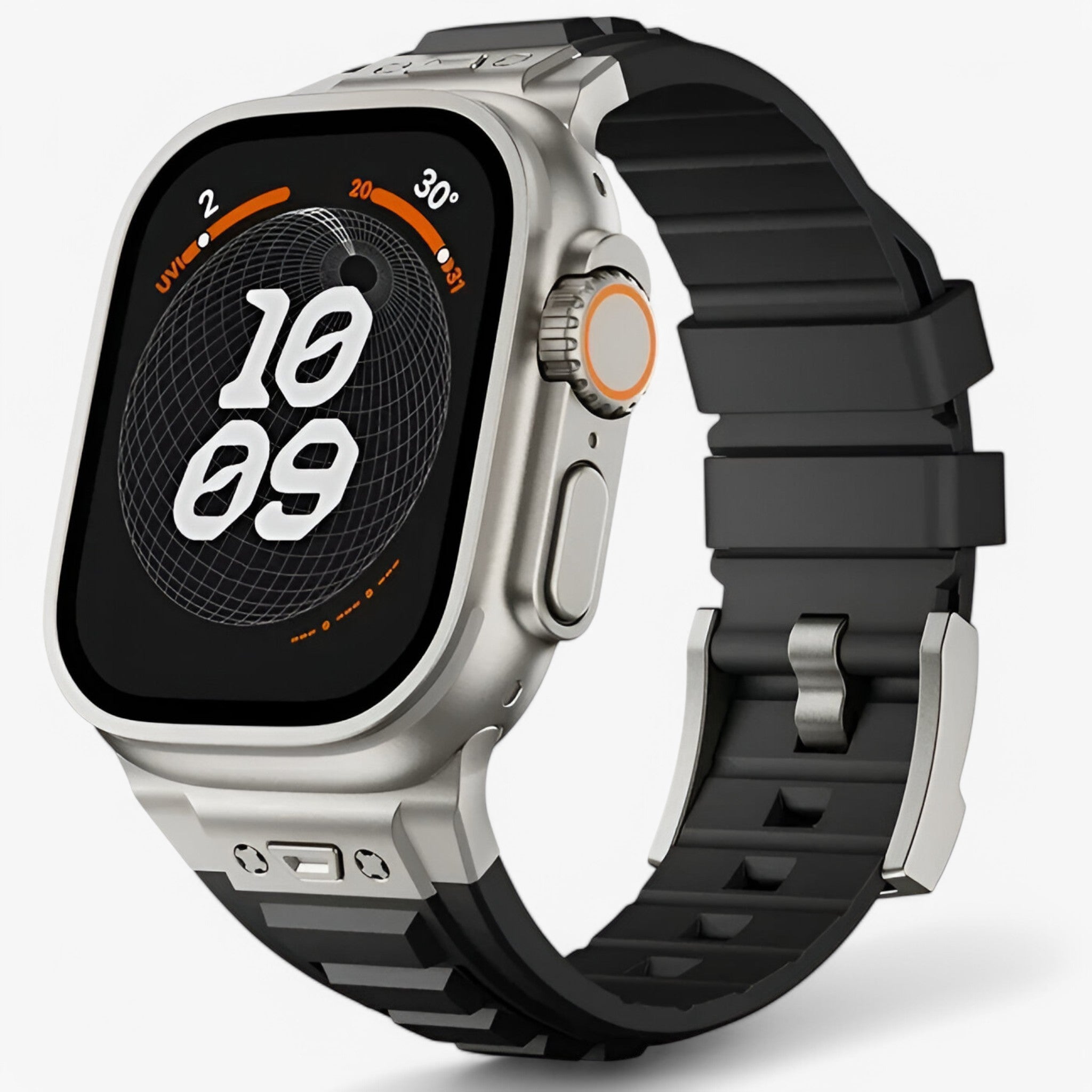 Alex | Silikone sportsbånd til Apple Watch - titanium sort - watches - {{ product_tags }