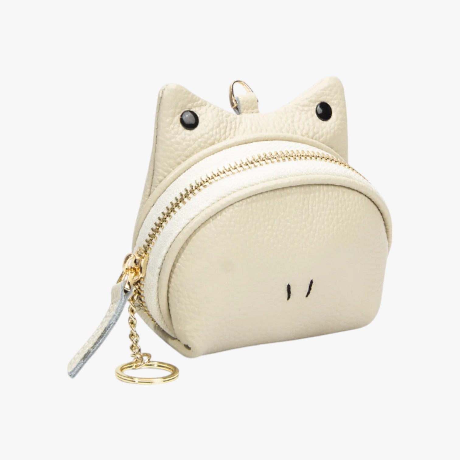 Reign | Elegant læderrygsæk med lynlås, mønt- og kortlommer - Off-white - Reign | Elegant læderrygsæk med lynlås, mønt- og kortlommer - €25 - {{ product_tags }