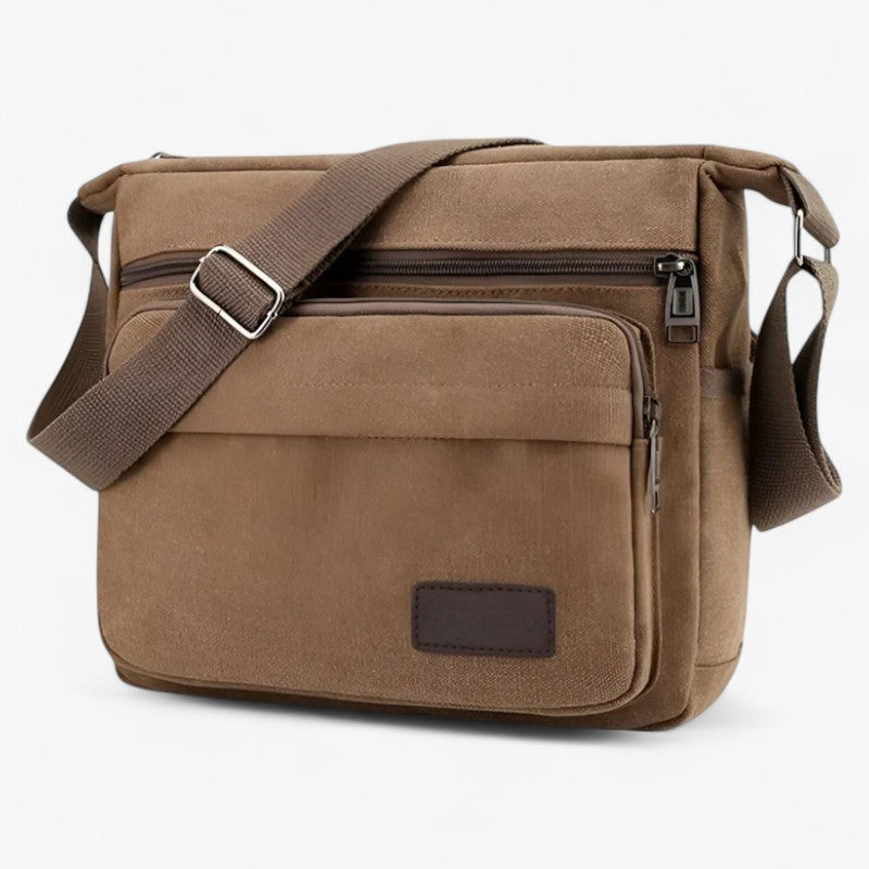 Max | Multifunktionel Canvas Skuldertaske til Mænd - Kaffe - bags - {{ product_tags }